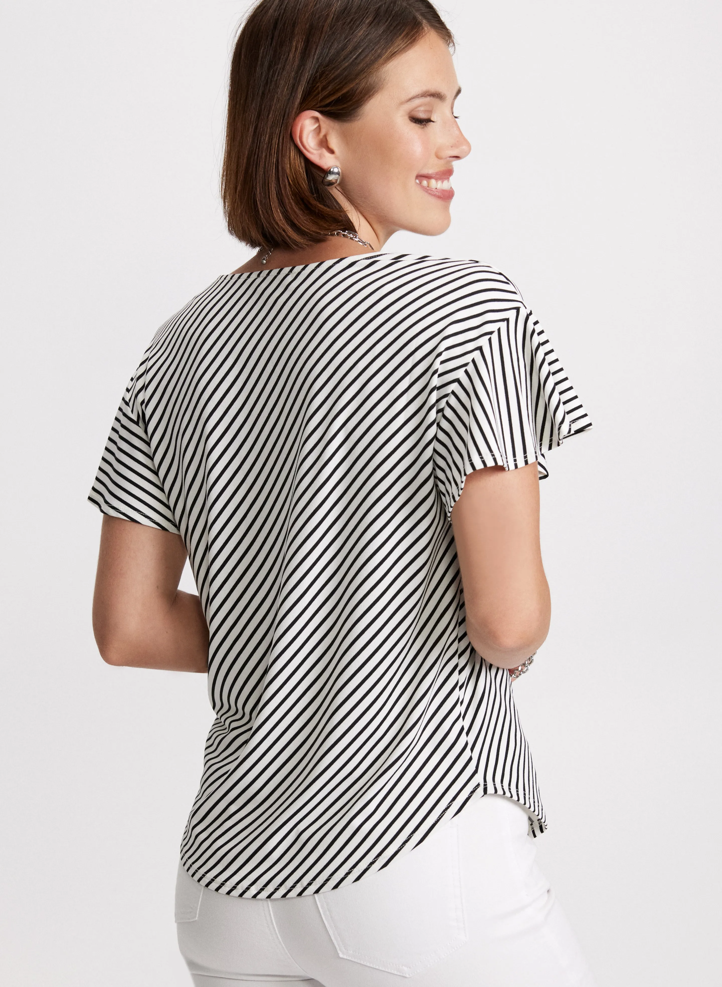 Diagonal Stripe Print Top sold by Laura product image thumbnail 4