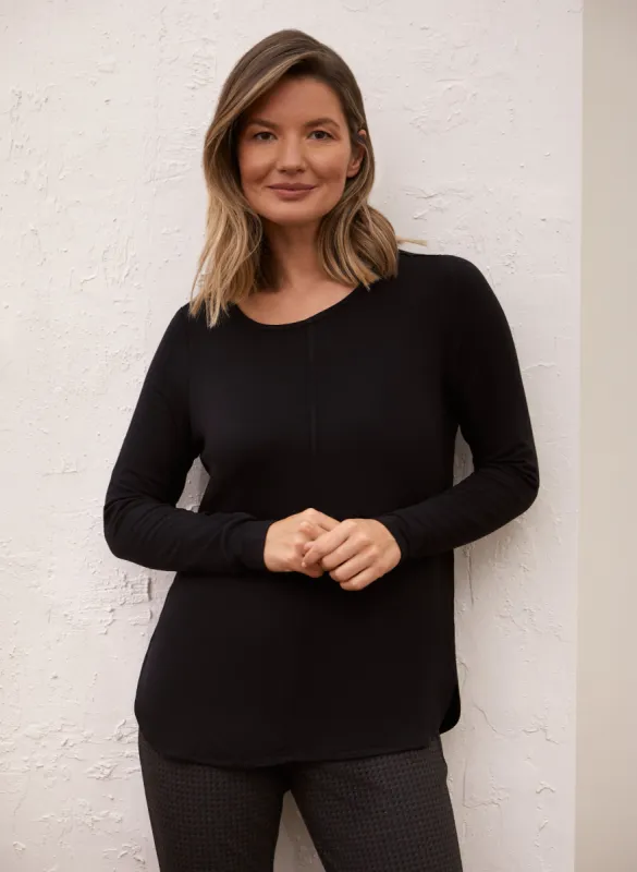 Long Sleeve Seam Detail Top sold by Laura