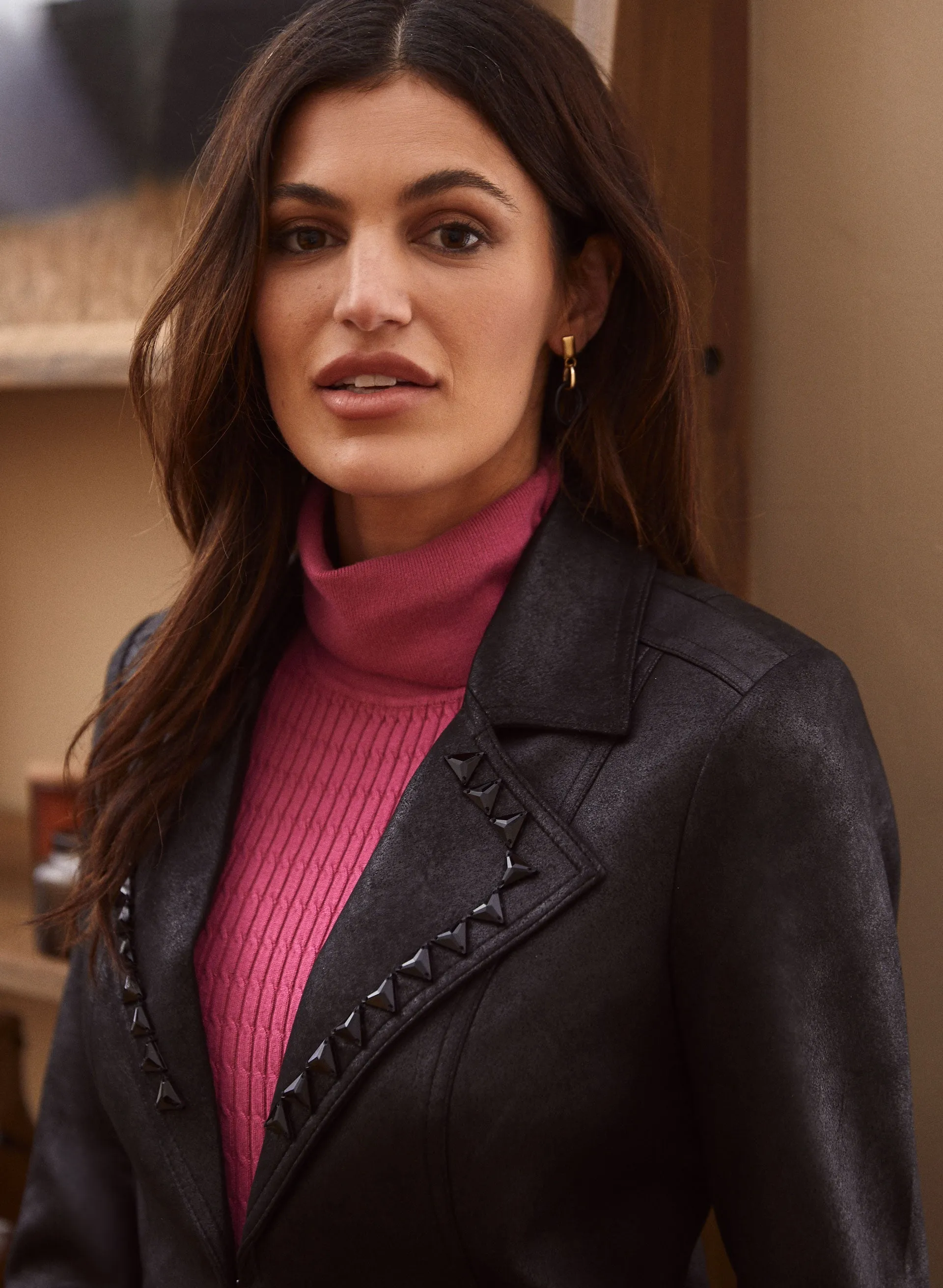 Stud Detail Notch Collar Jacket sold by Laura product image thumbnail 4