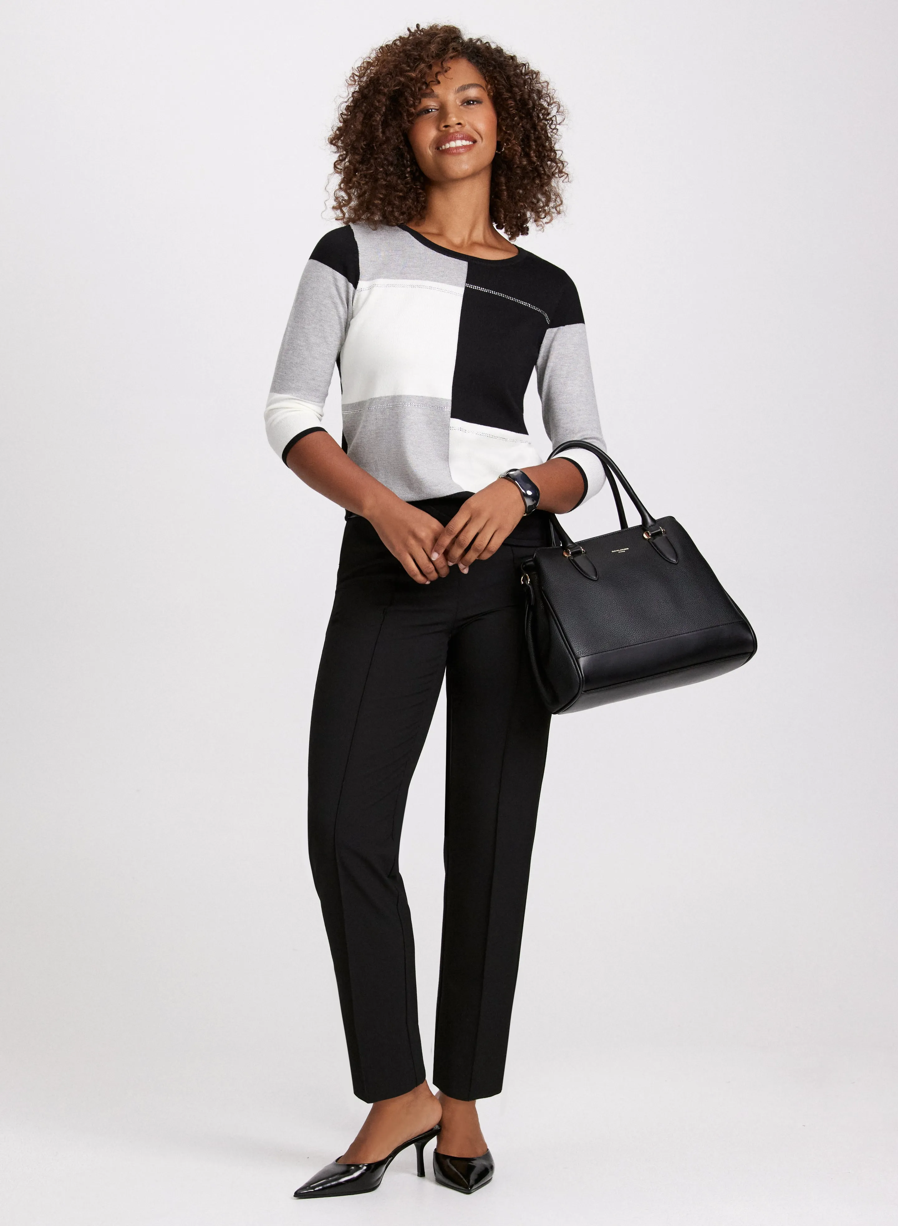 Colour Block Sweater & Straight Leg Pants sold by Laura