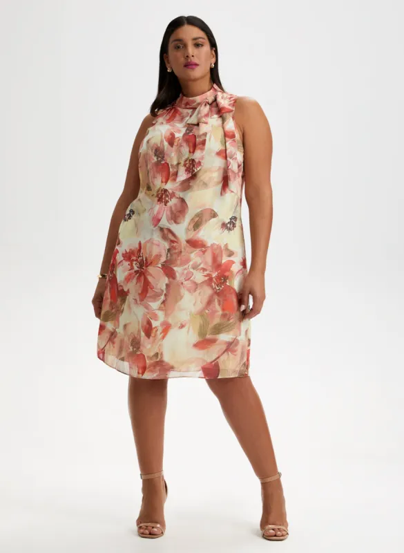 Rose Print Sleeveless Dress sold by Laura