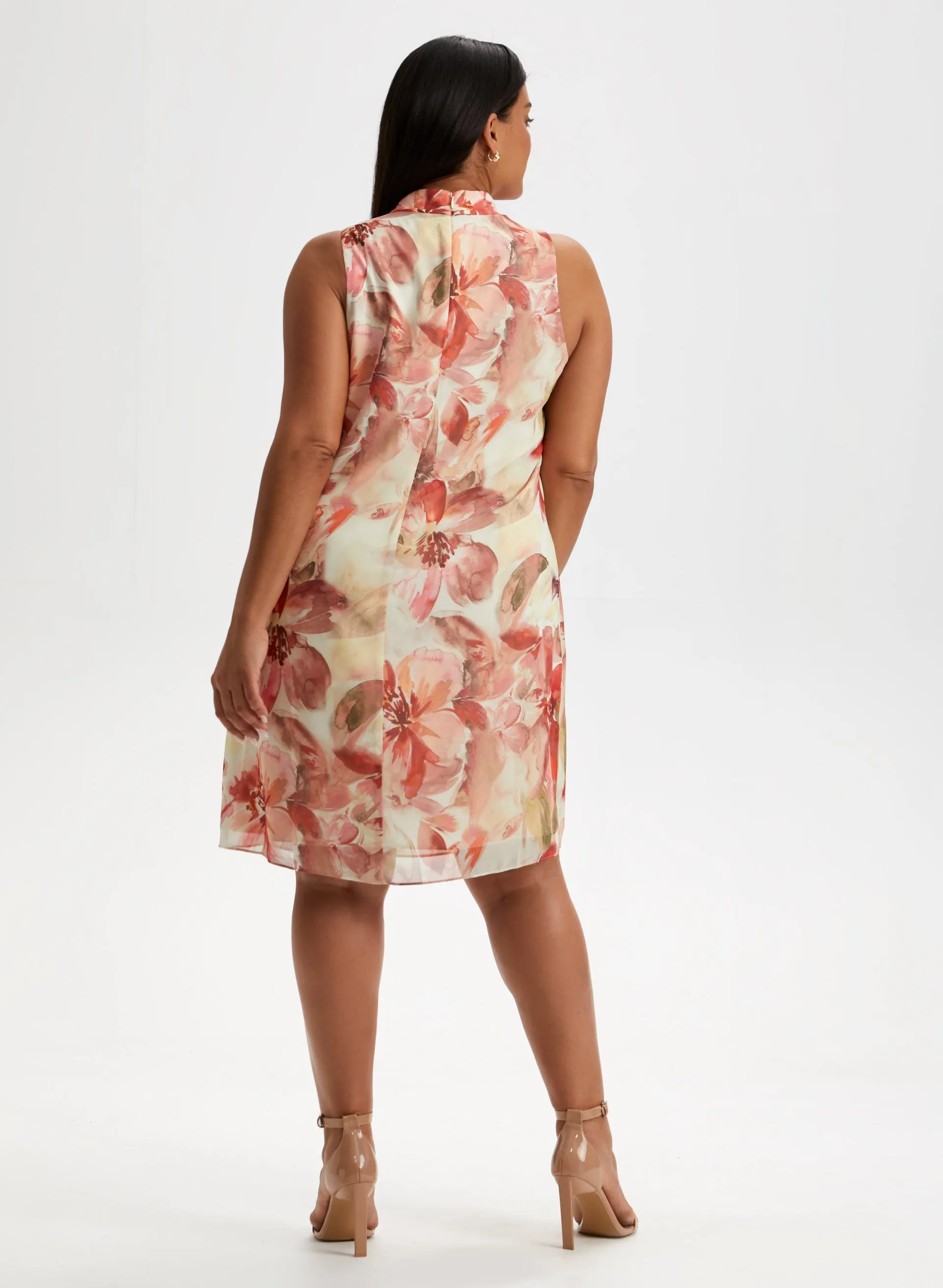 Rose Print Sleeveless Dress sold by Laura product image thumbnail 2