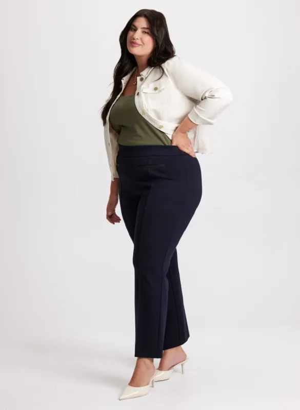 Cropped Denim Jacket & Pull-On Straight Leg Pants sold by Laura