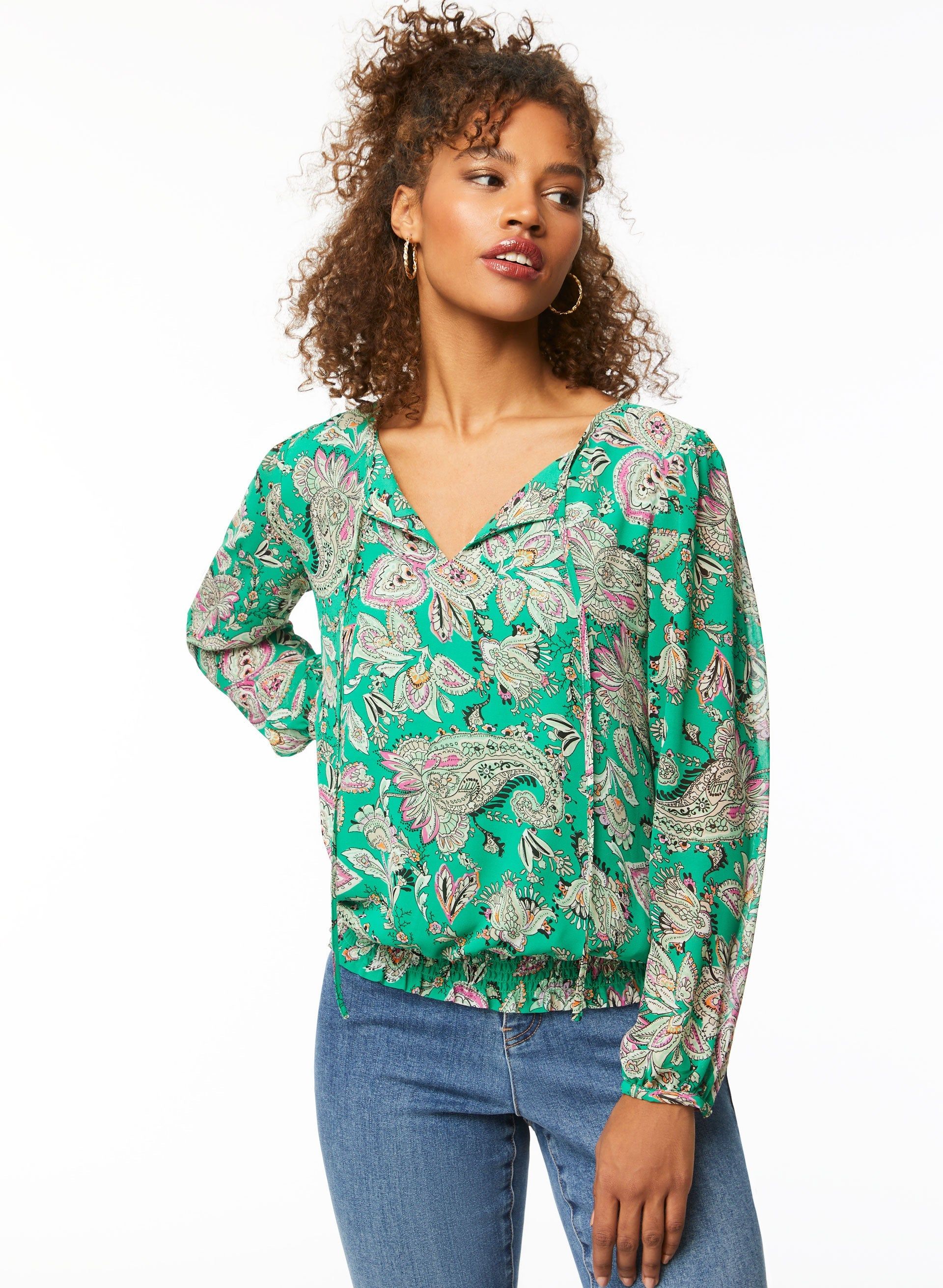 Floral Print Flutter Sleeve Blouse sold by Laura product image thumbnail 4