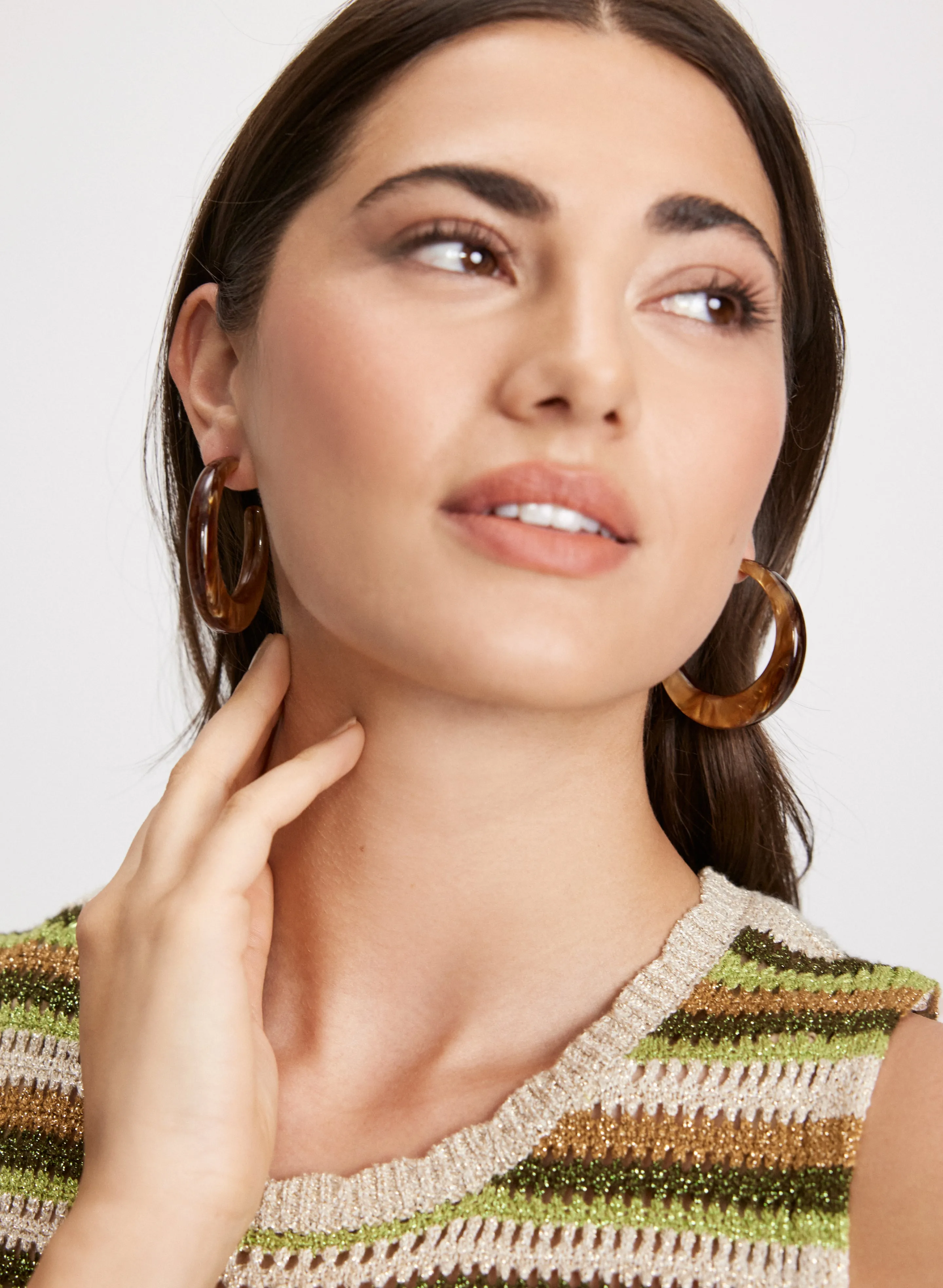 Marbled Hoop Earrings sold by Laura product image thumbnail 2