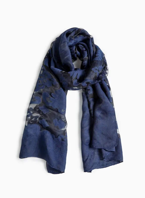 Brocade Print Oblong Shawl sold by Laura