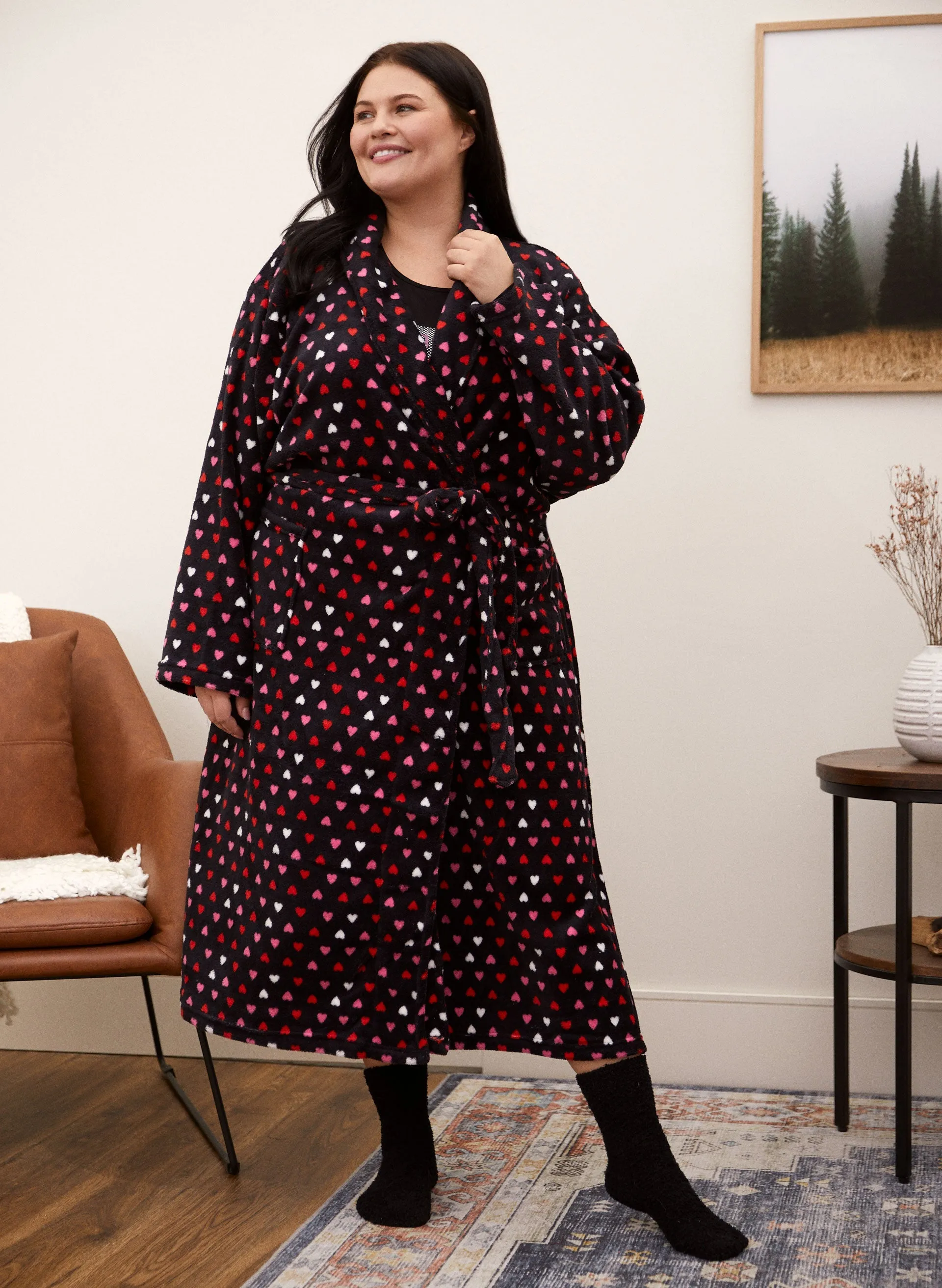 Heart Print Robe sold by Laura