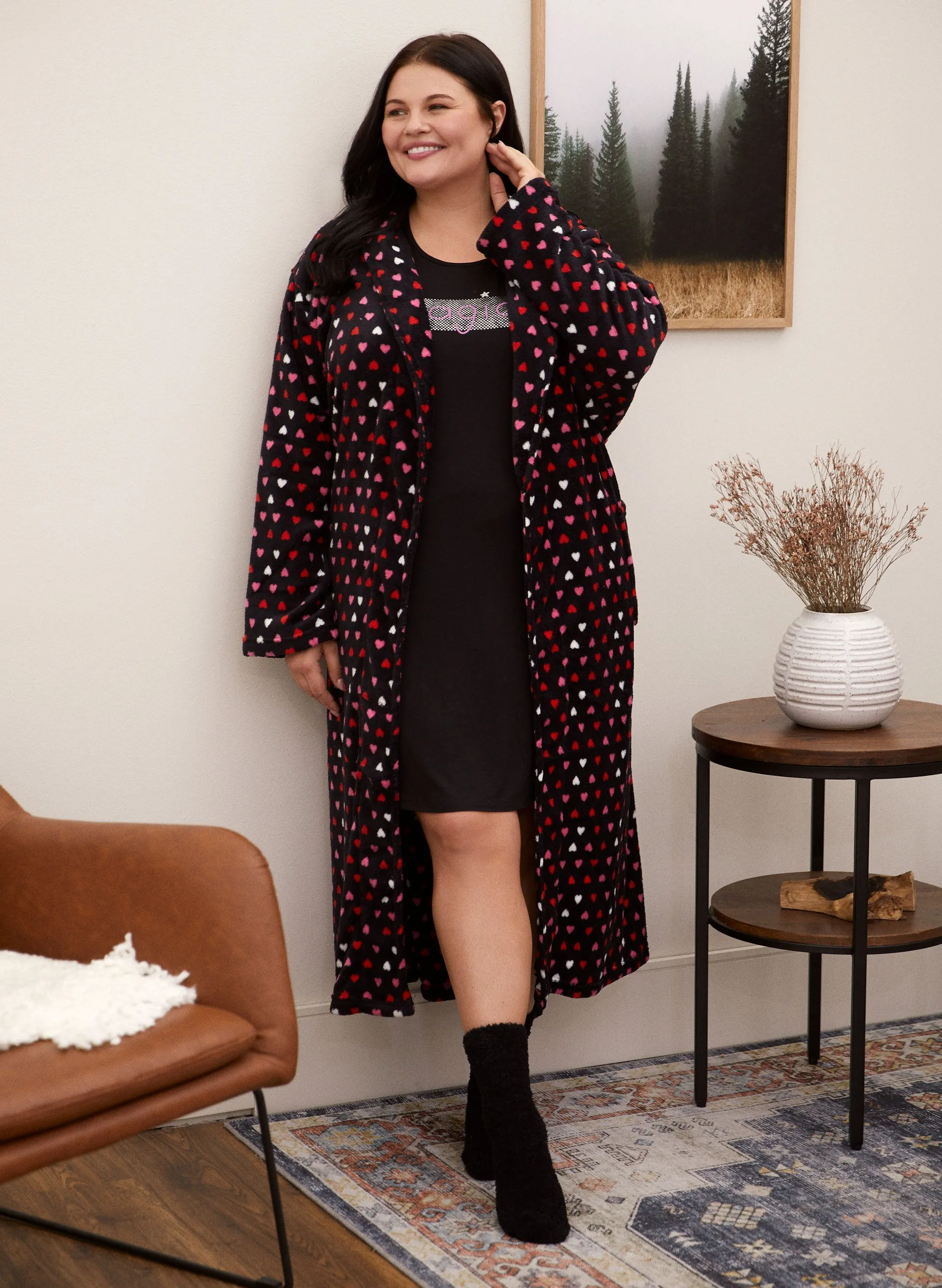 Heart Print Robe sold by Laura product image thumbnail 5