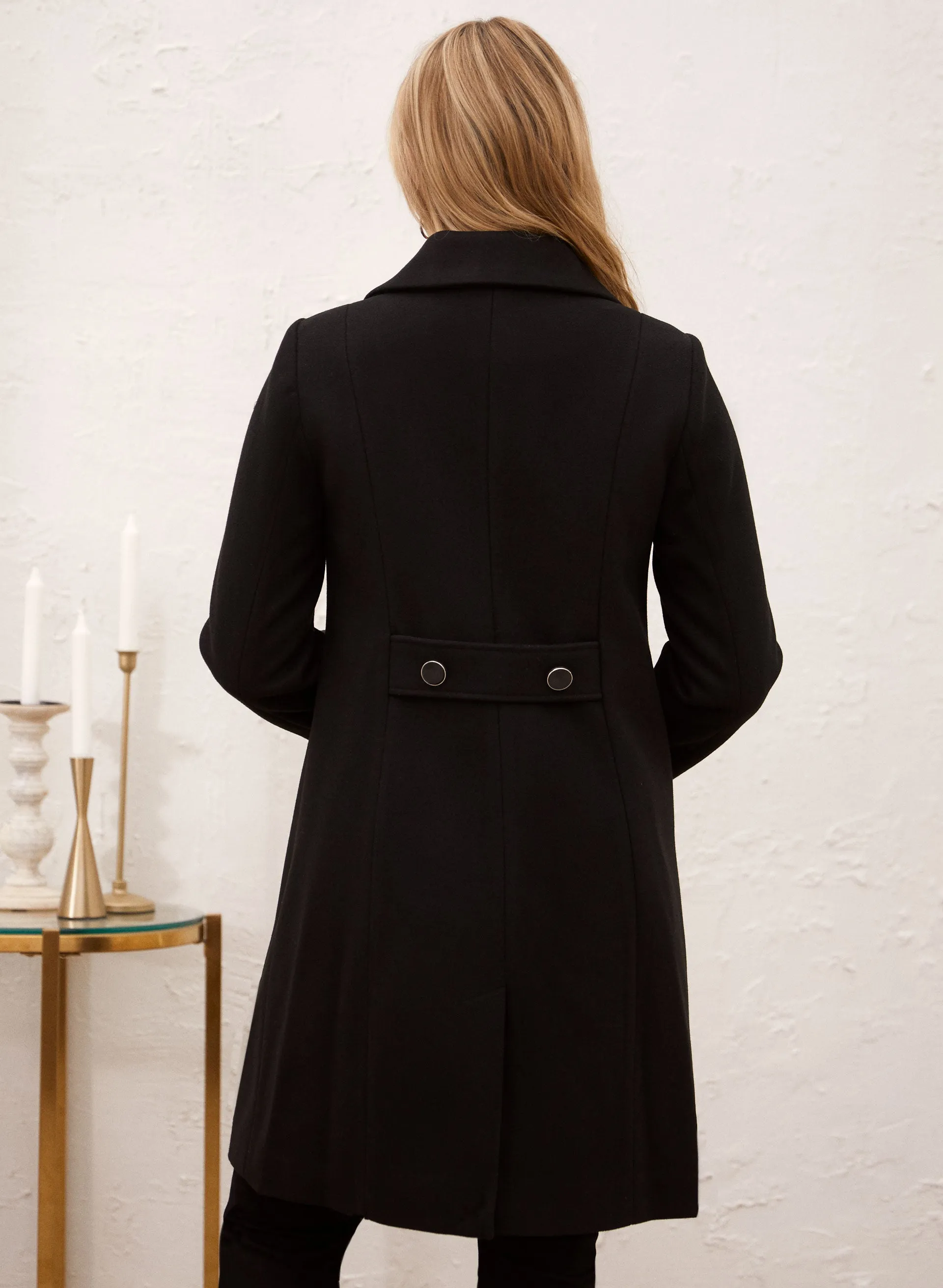 Button Front Stretch Wool Blend Coat sold by Laura product image thumbnail 2