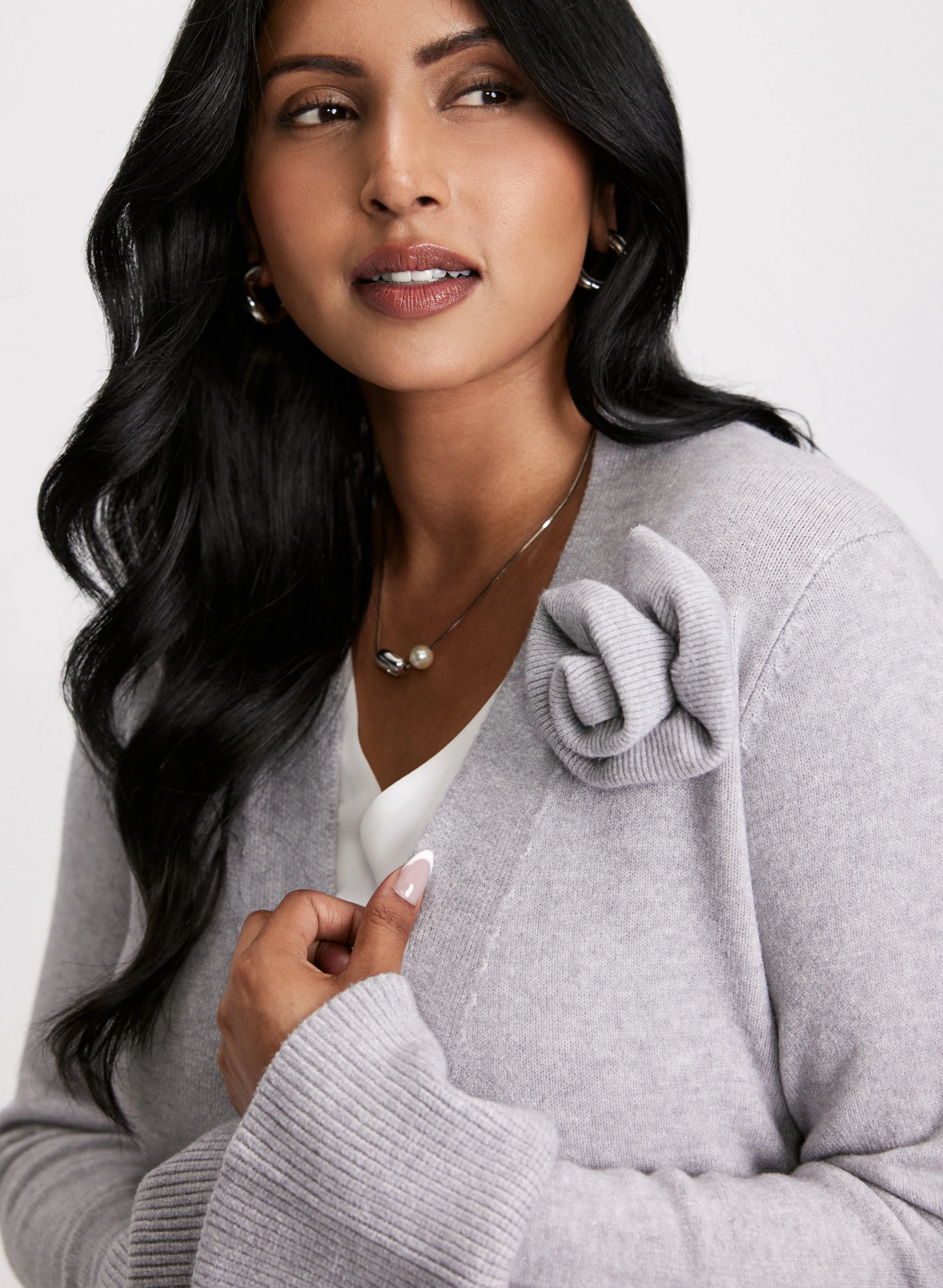 Rosette Detail Cardigan sold by Laura product image thumbnail 2