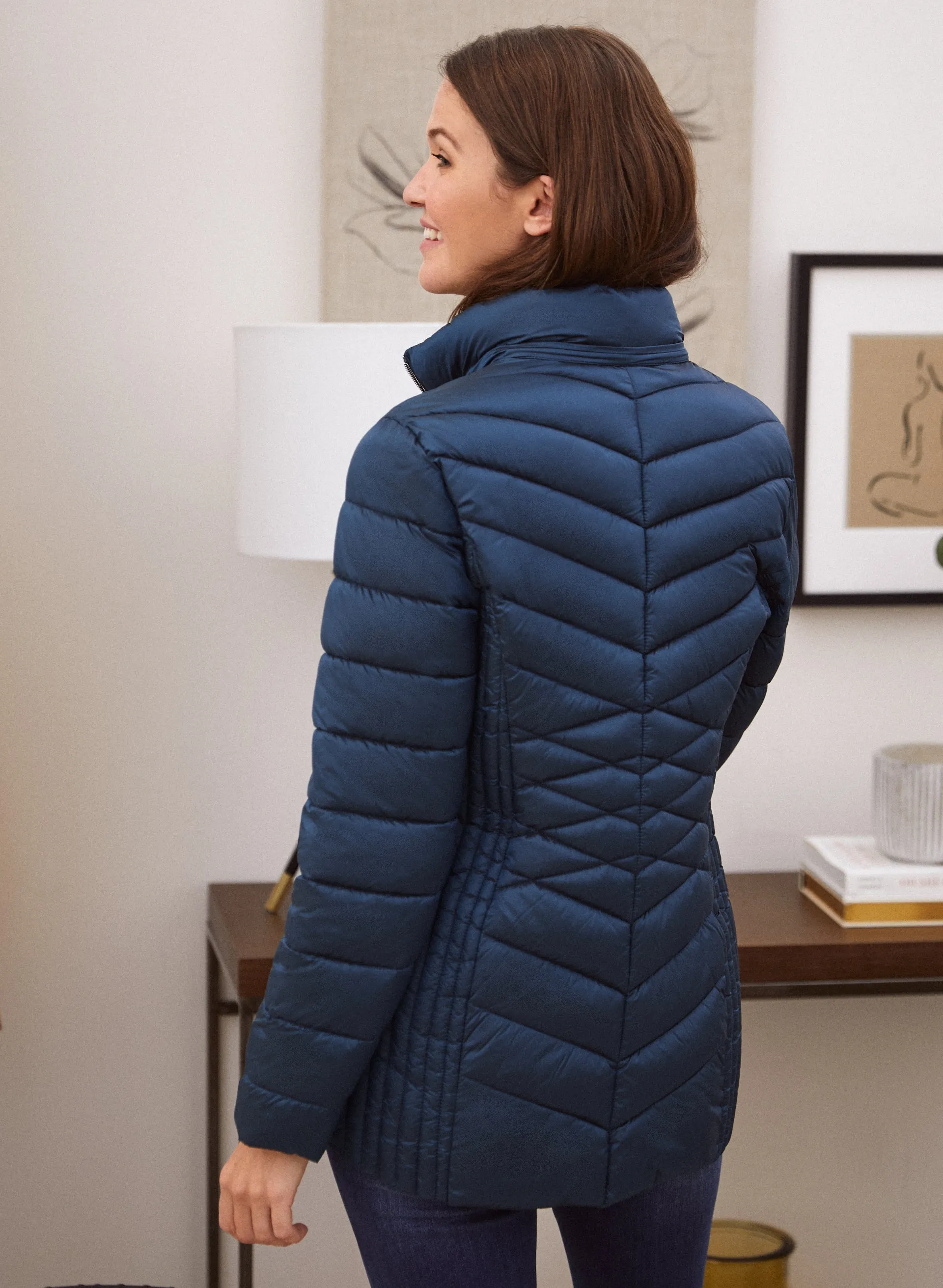 Recycled Iridescent Vegan Down Coat sold by Laura product image thumbnail 2