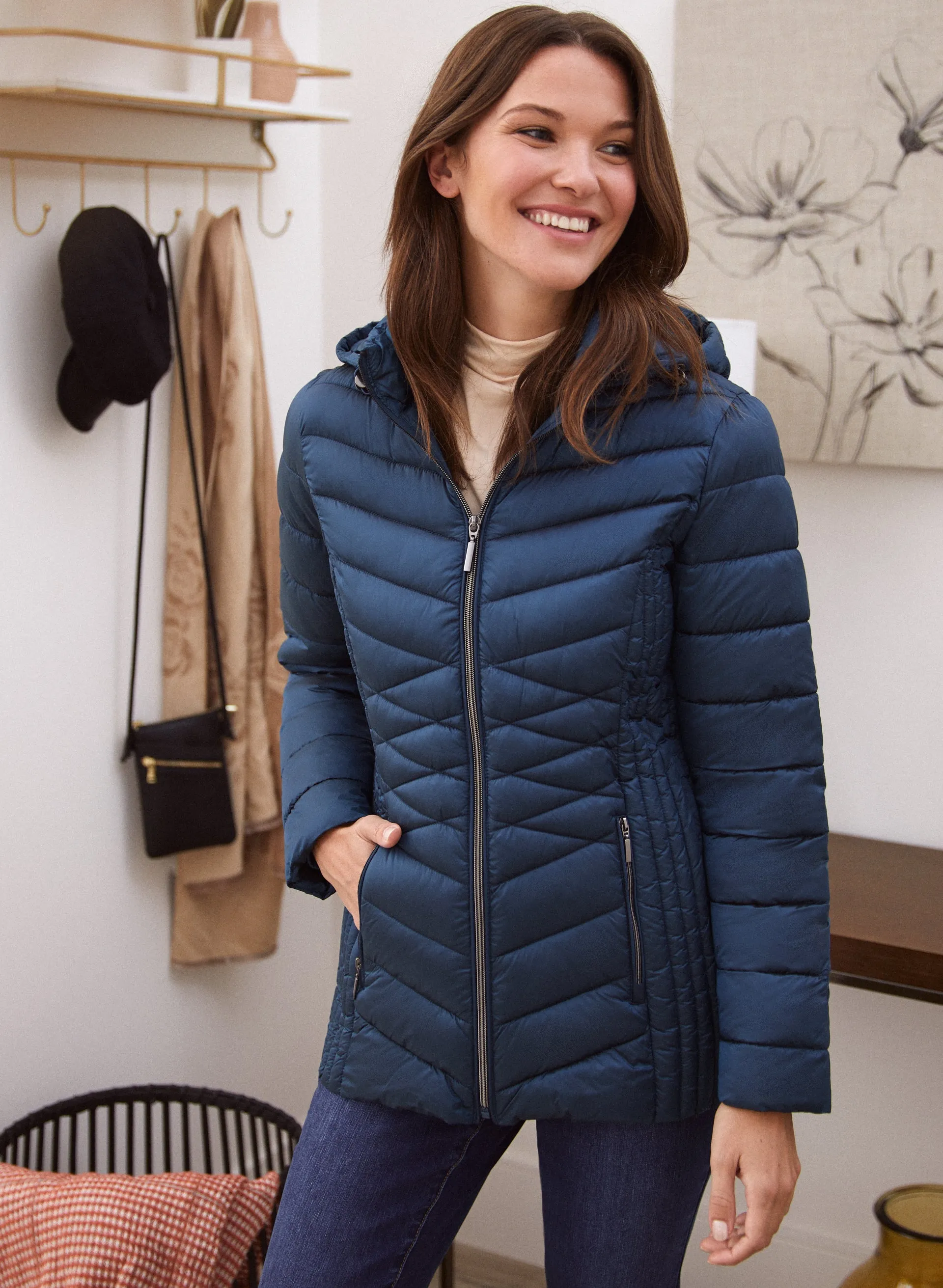 Recycled Iridescent Vegan Down Coat sold by Laura