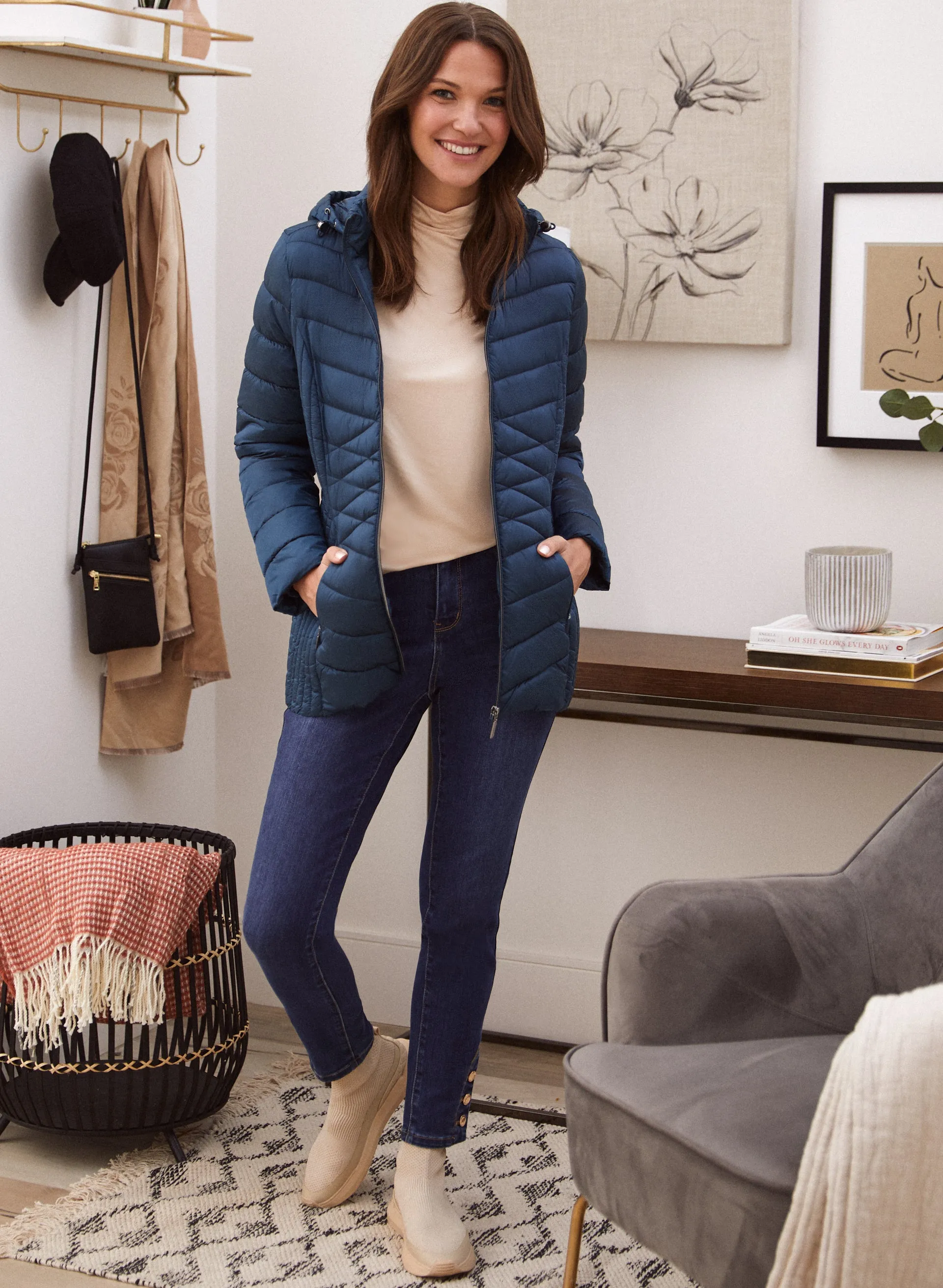 Recycled Iridescent Vegan Down Coat sold by Laura product image thumbnail 3