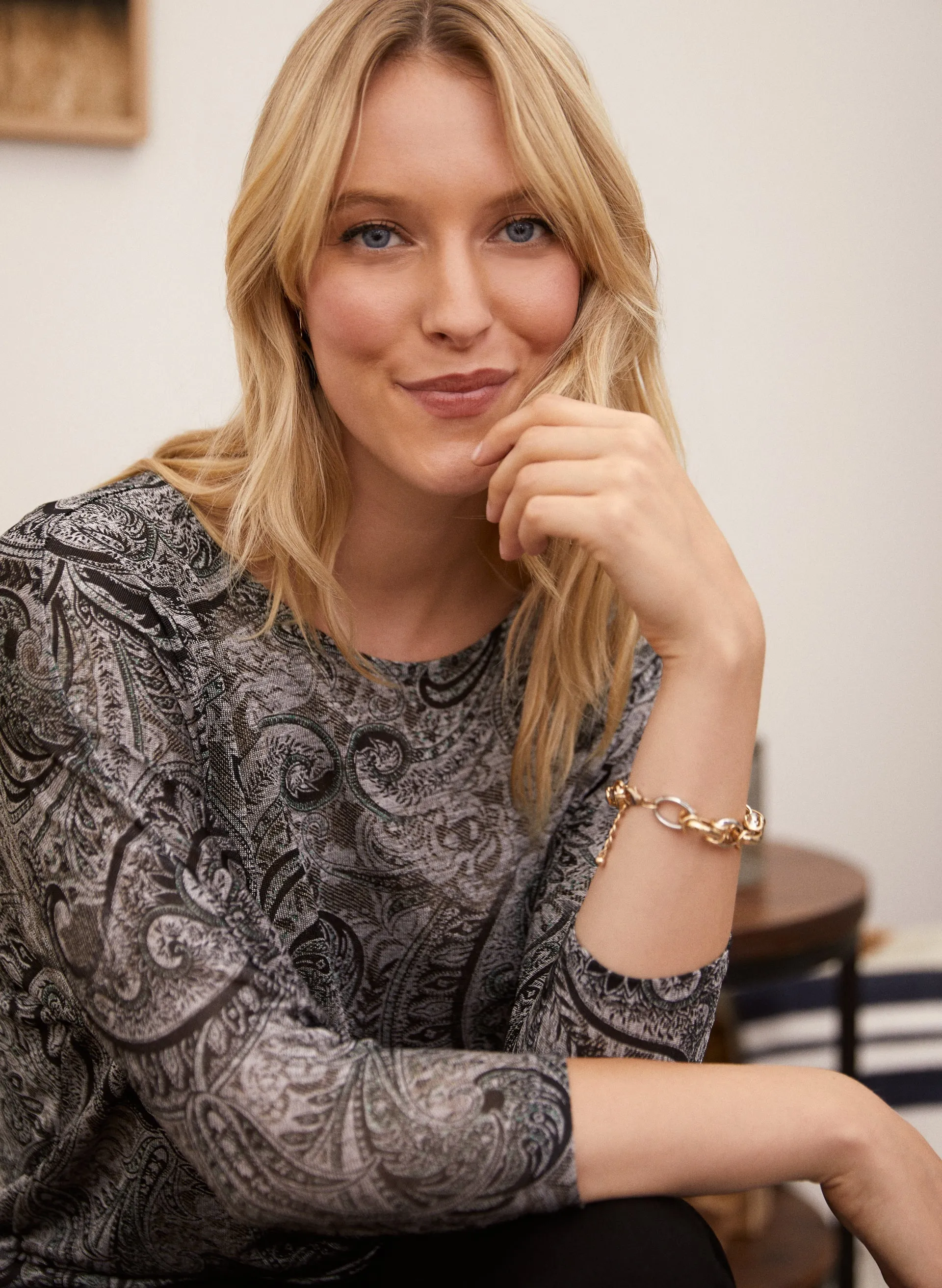 Paisley Print Knit Top sold by Laura product image thumbnail 2