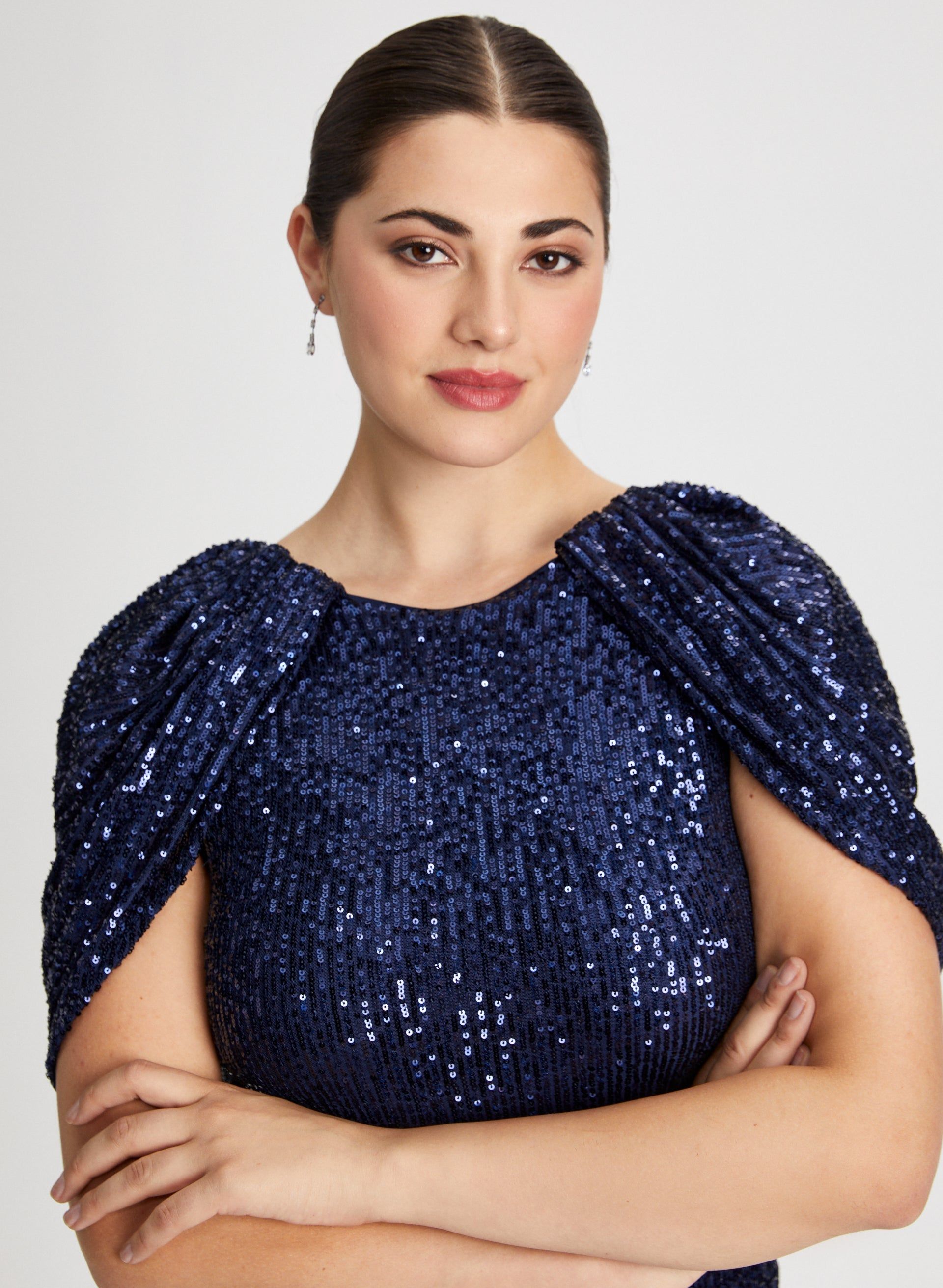 Sequin Jumpsuit with Cape sold by Laura product image thumbnail 4