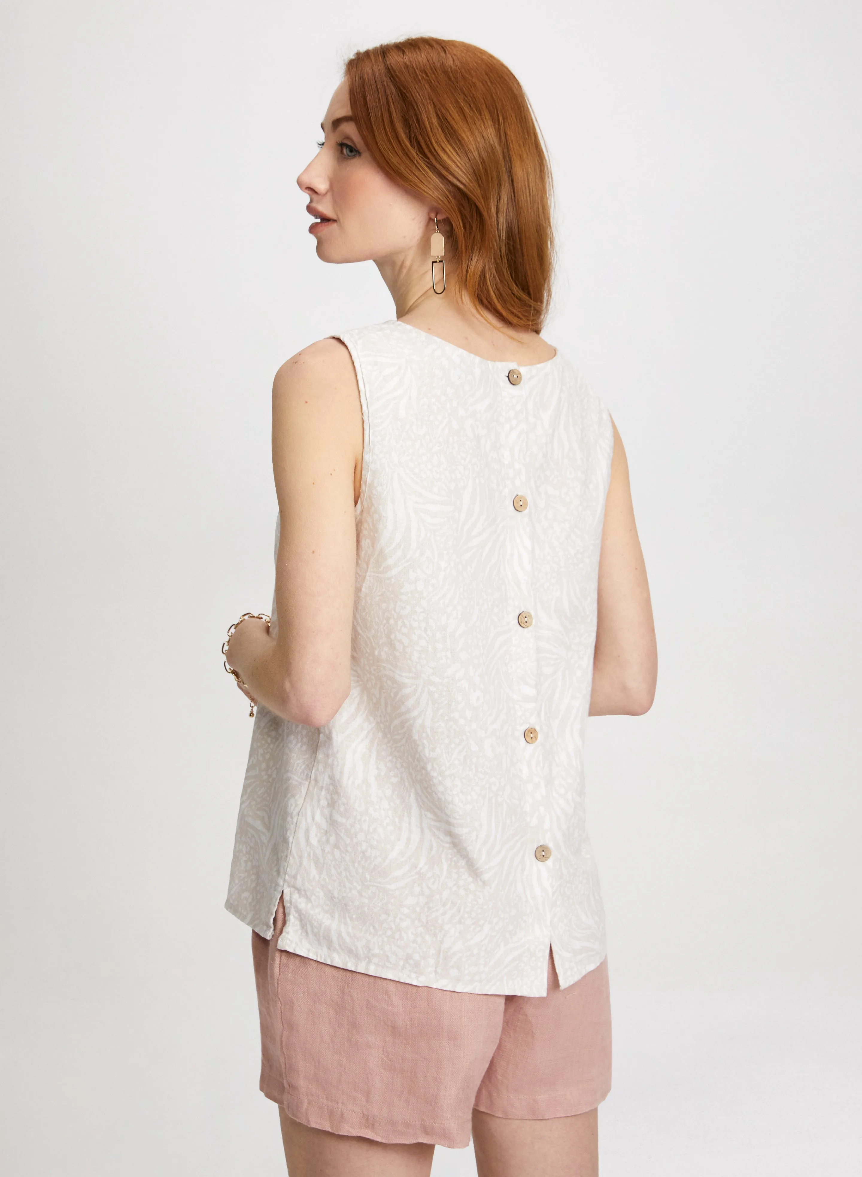 Tropical Motif Sleeveless Blouse sold by Laura product image thumbnail 4