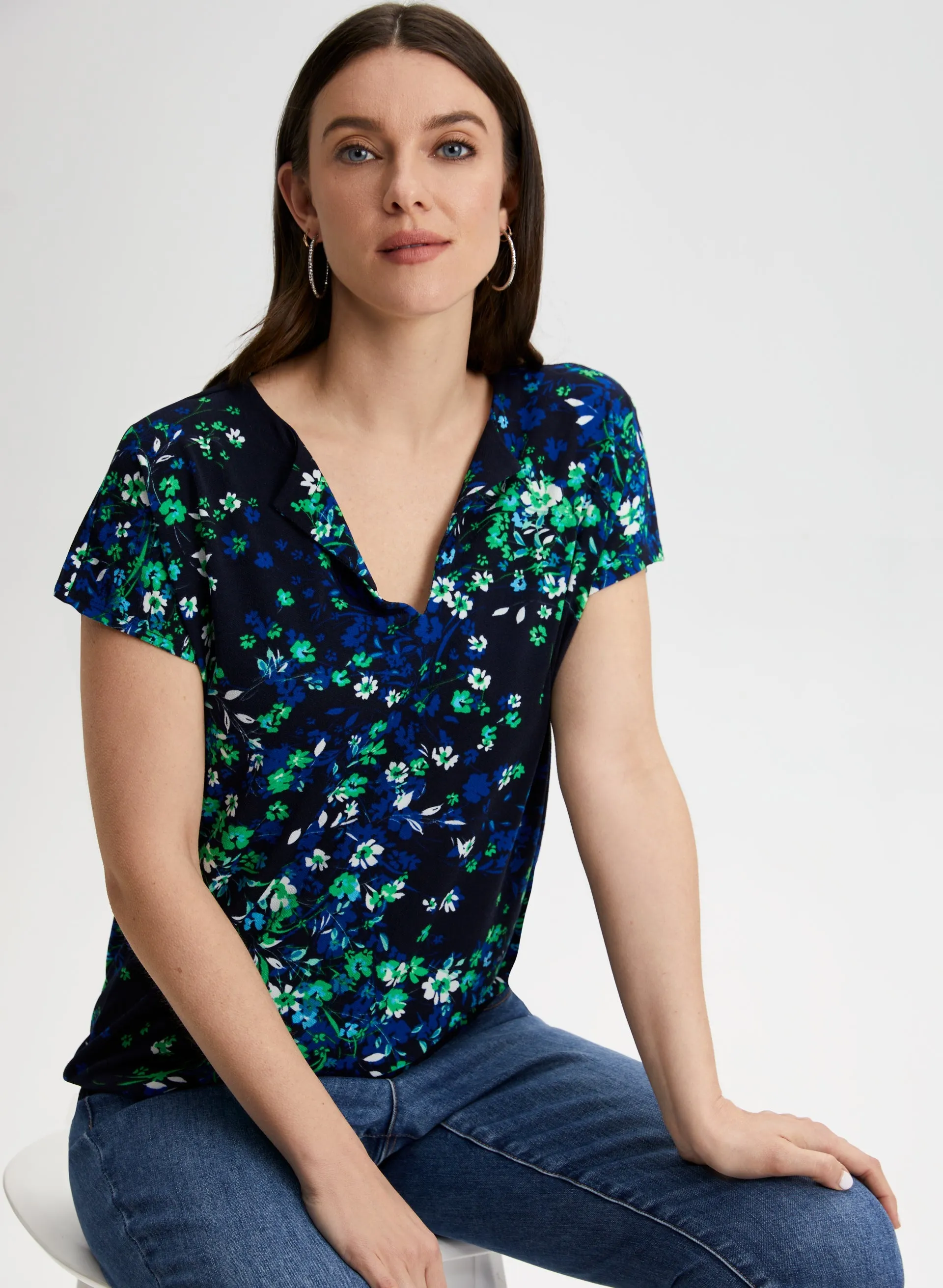 Floral Flutter Sleeve Top sold by Laura product image thumbnail 5