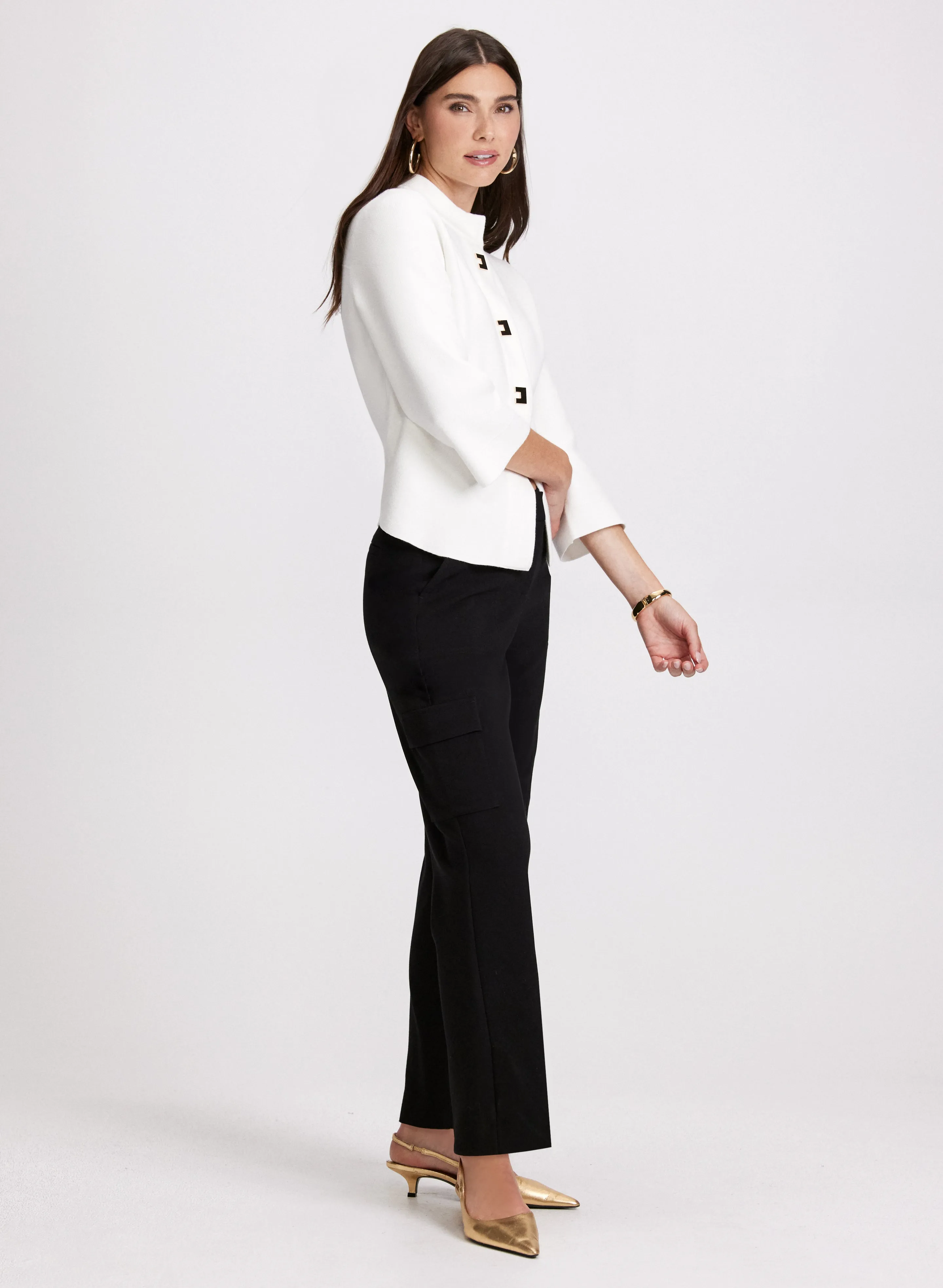 Button-Up Cardigan & Cargo Pants sold by Laura