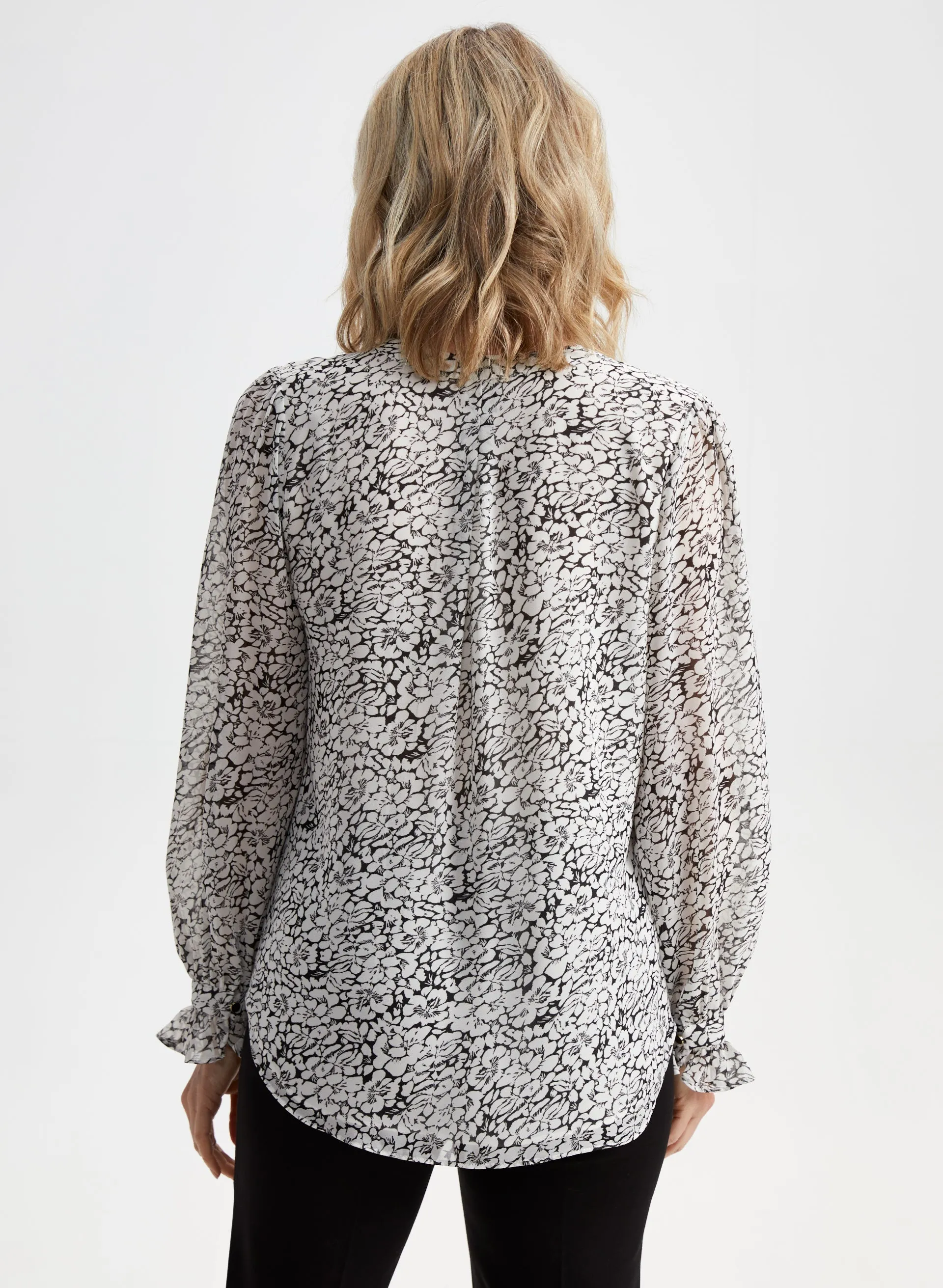 Floral Print Ruffle Blouse sold by Laura product image thumbnail 4