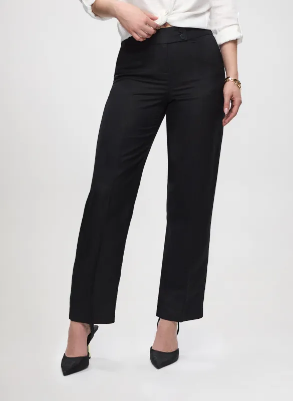 Modern Fit Linen-Blend Straight Leg Pants sold by Laura