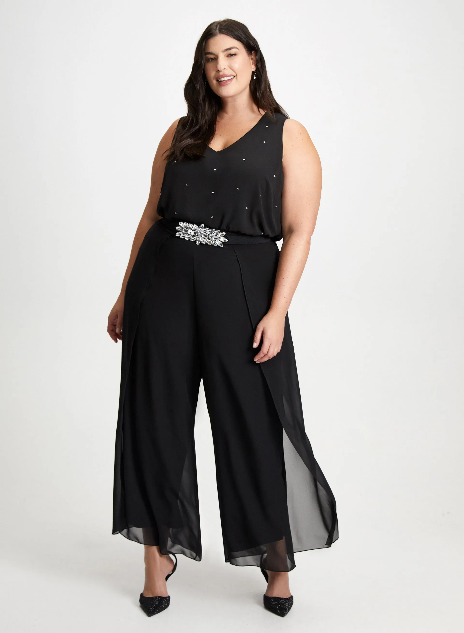 Wide Leg Chiffon Pants & Sleeveless Top sold by Laura