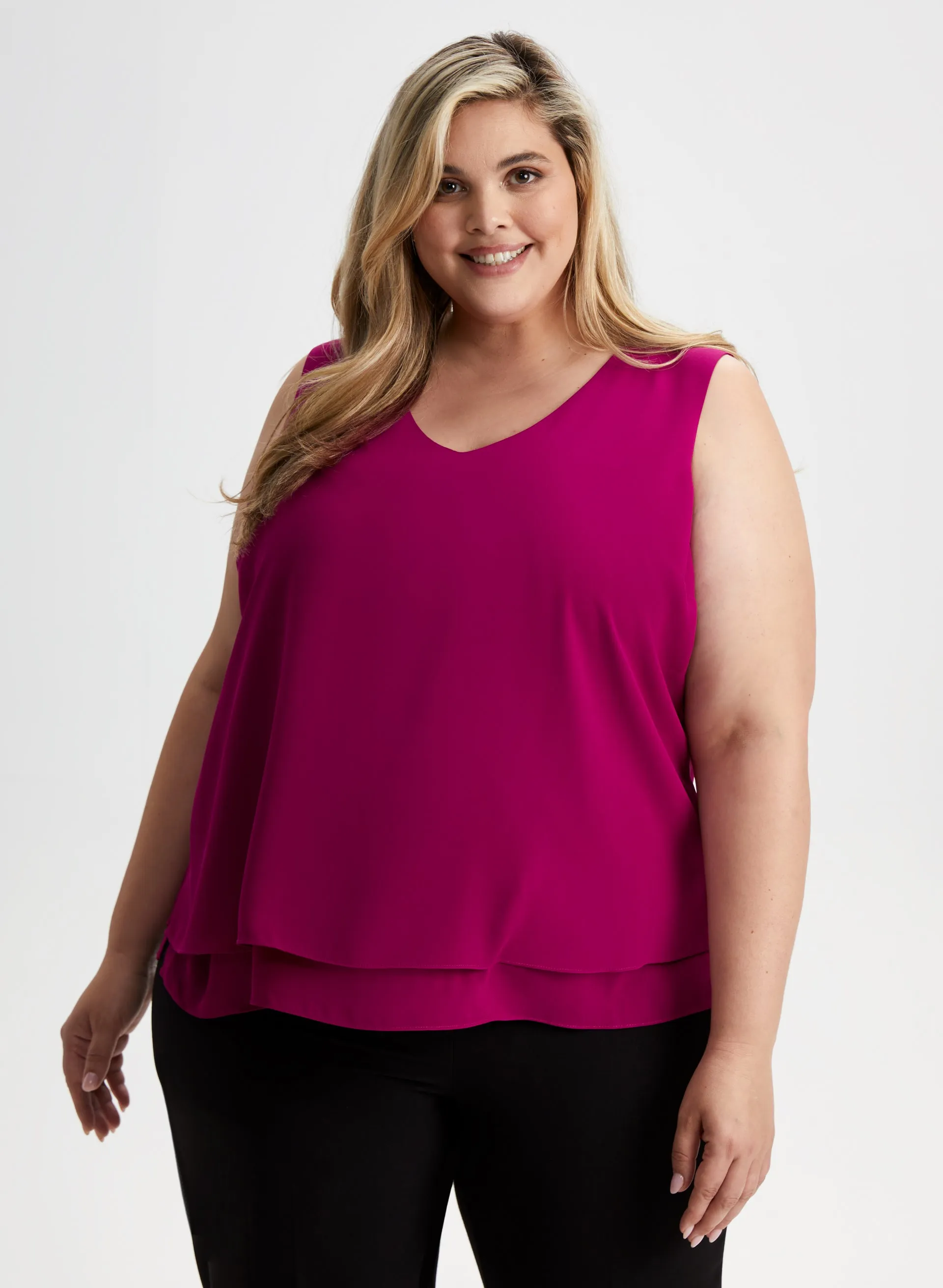 Sleeveless V-Neck Blouse sold by Laura