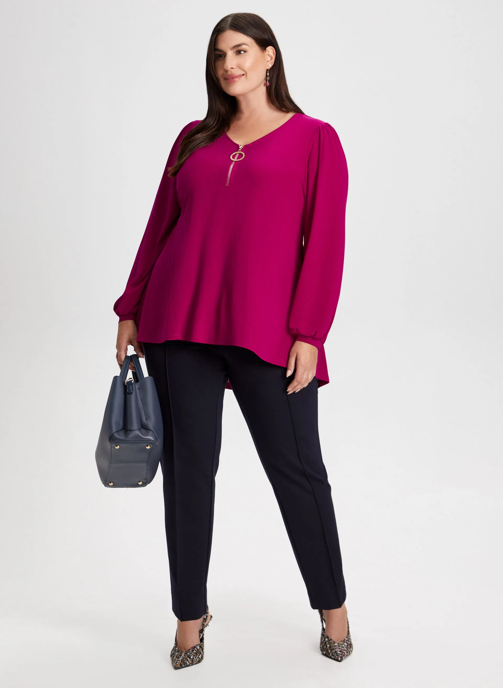 Zip Detail Tunic Top sold by Laura product image thumbnail 3