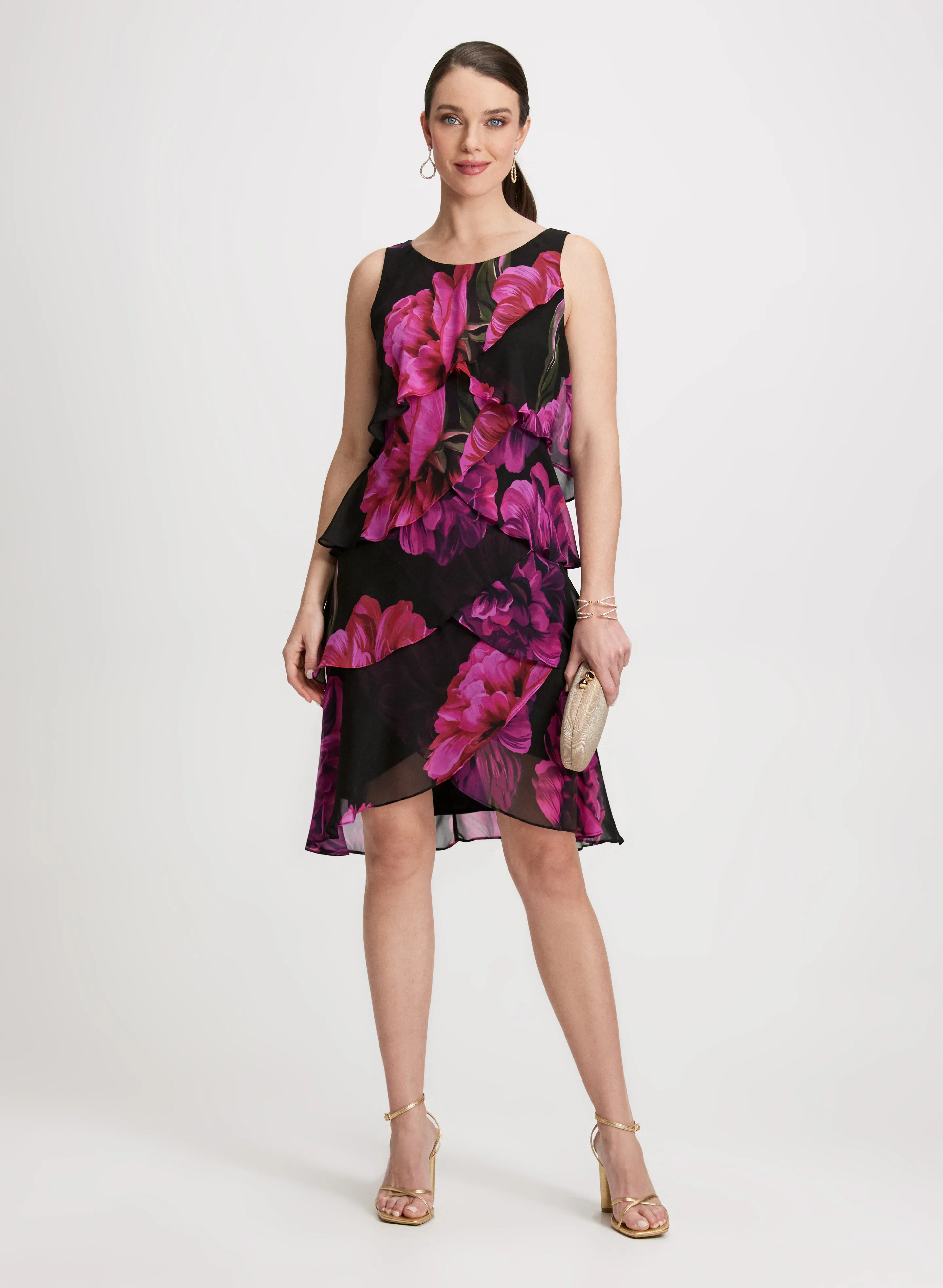 Tiered Floral Print Dress sold by Laura