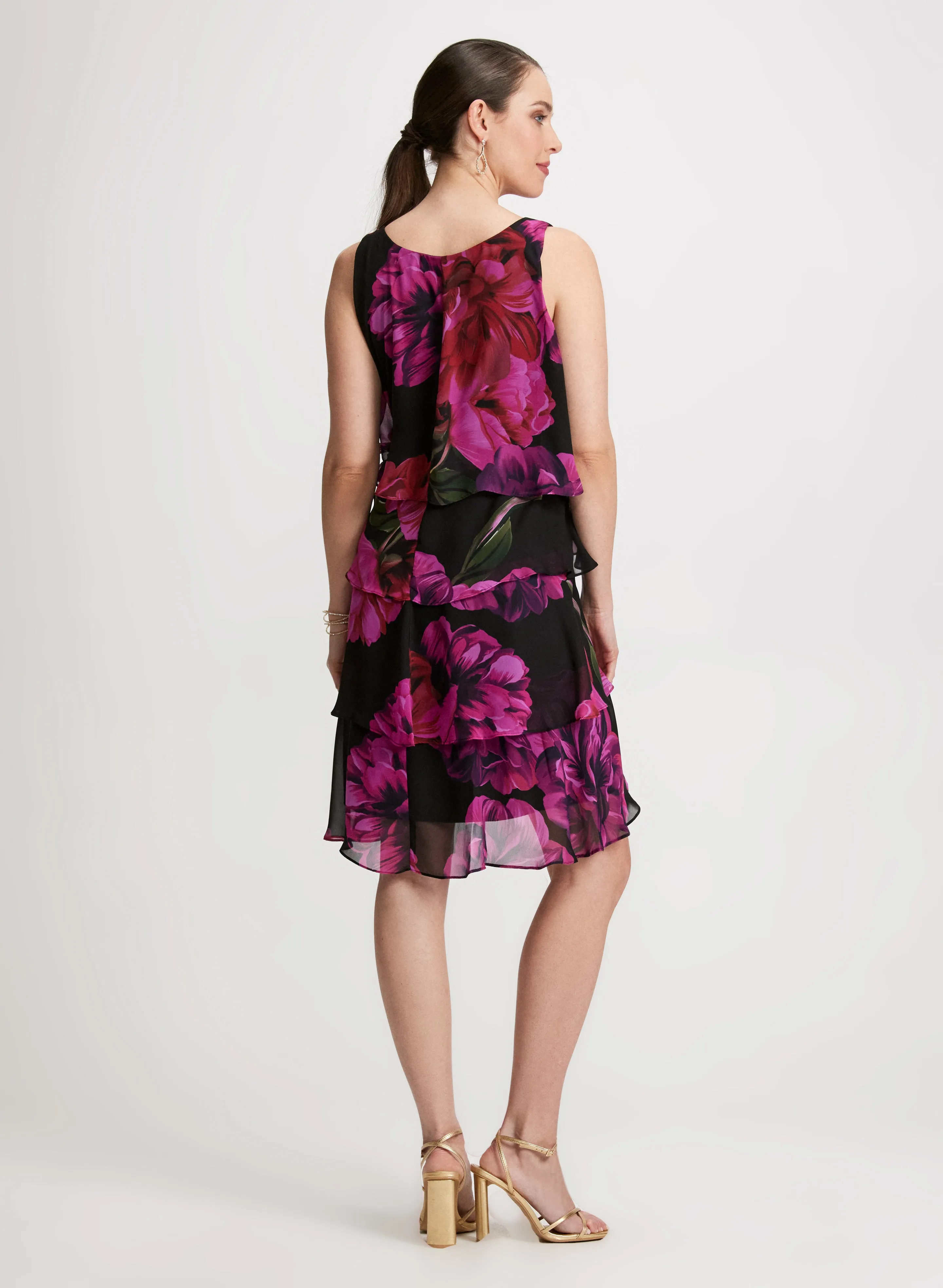 Tiered Floral Print Dress sold by Laura product image thumbnail 3