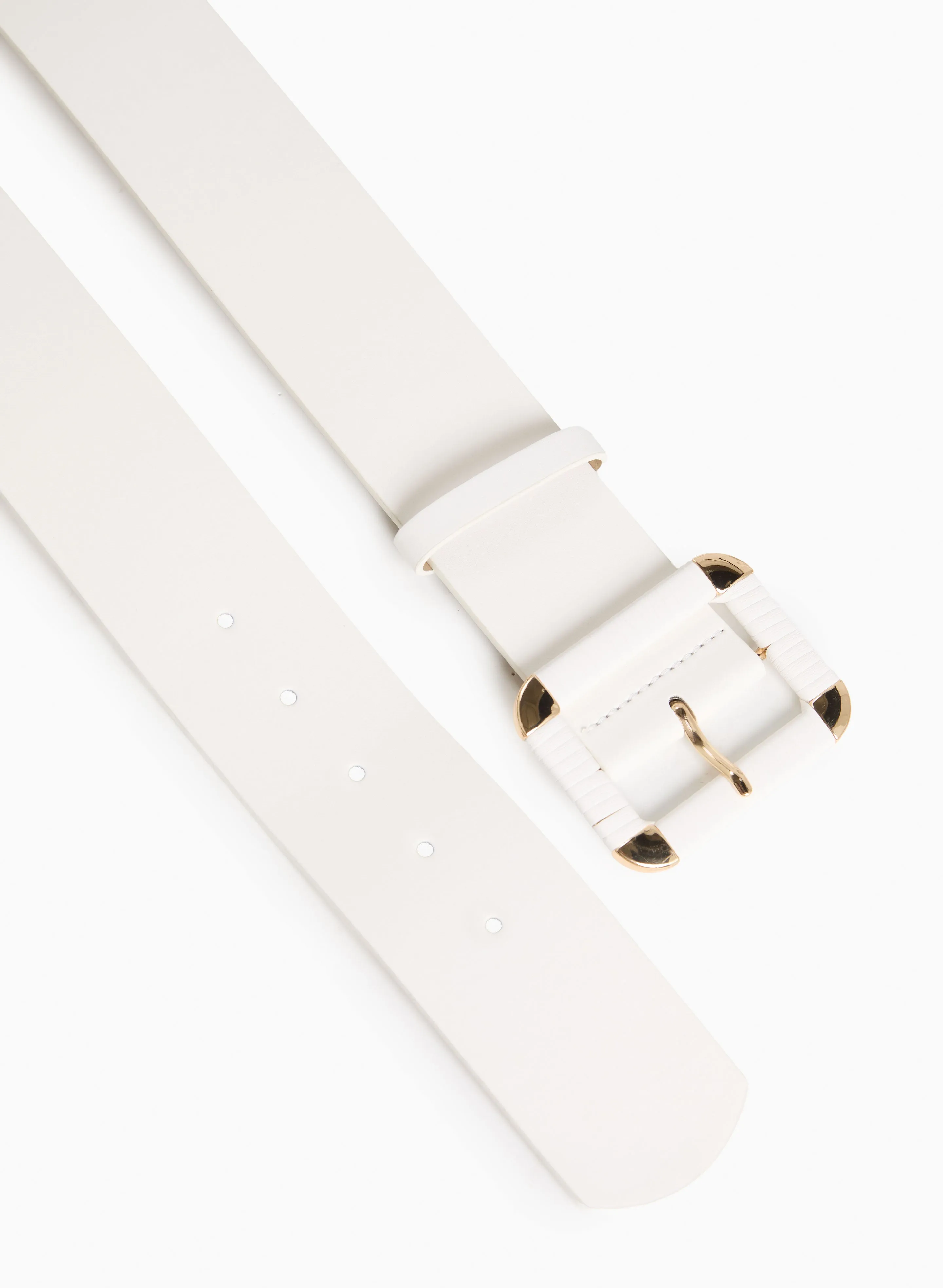 Rectangular Buckle Vegan Leather Belt sold by Laura product image thumbnail 3