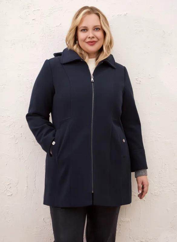 Stretch Wool Blend Coat sold by Laura