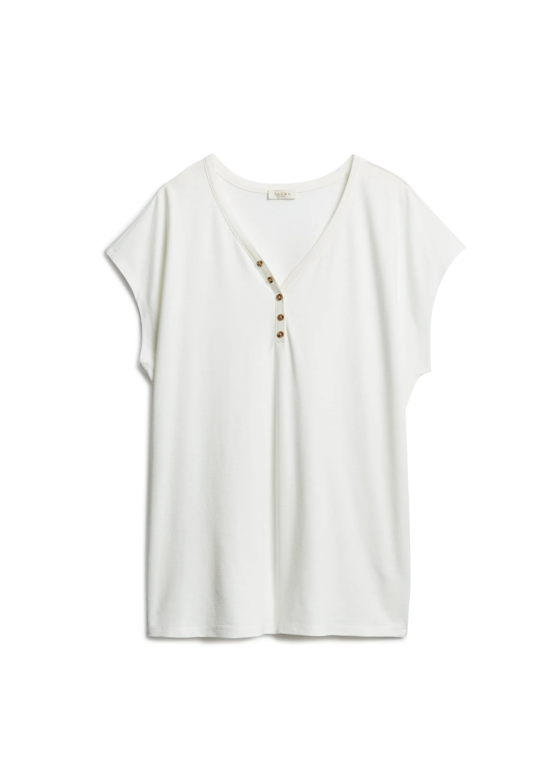 Drop Shoulder Henley Tee sold by Laura product image thumbnail 2