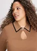 Keyhole Detail Polo Sweater sold by Laura
