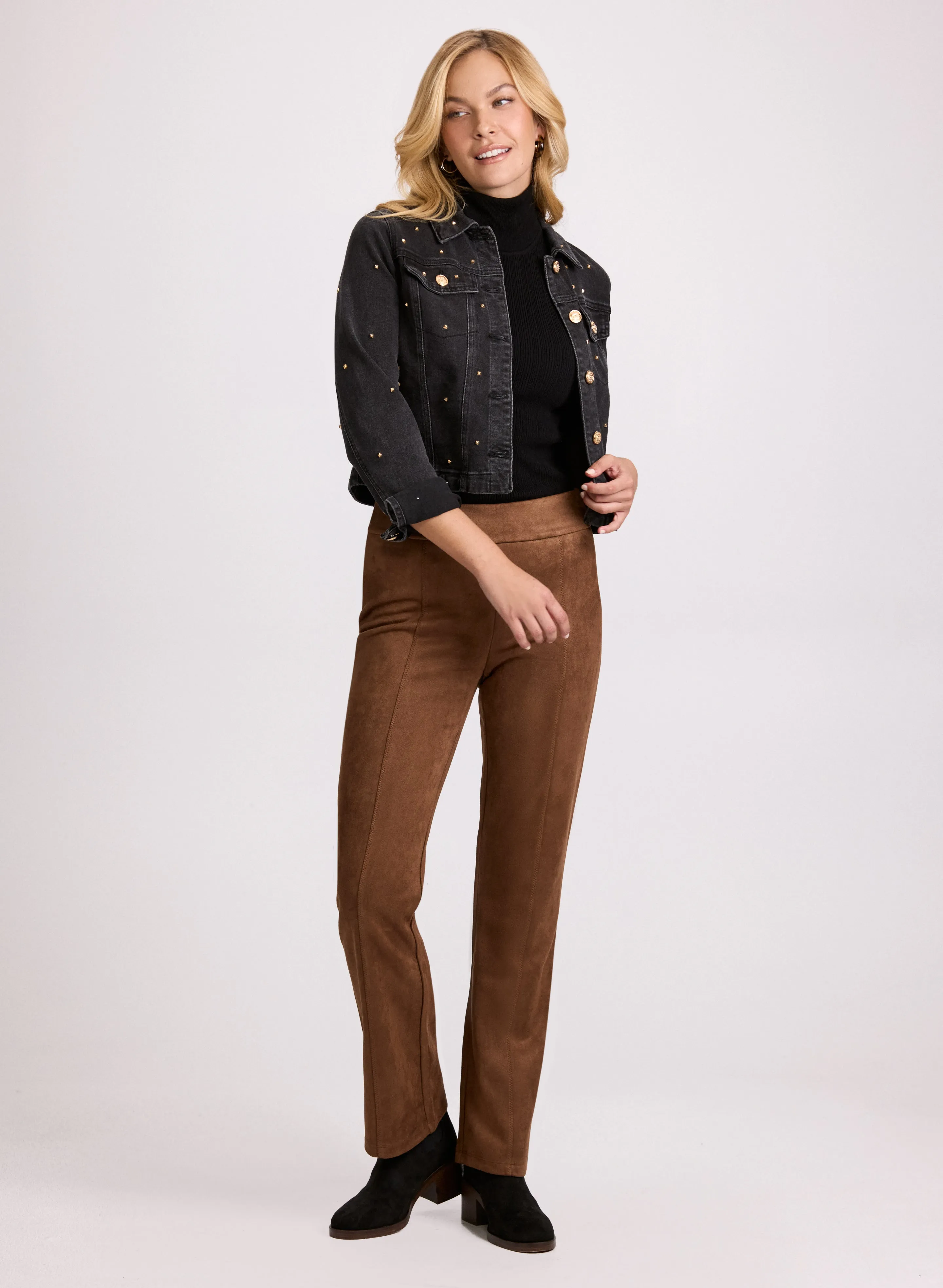 Faux Suede Straight-Leg Pants sold by Laura product image thumbnail 3