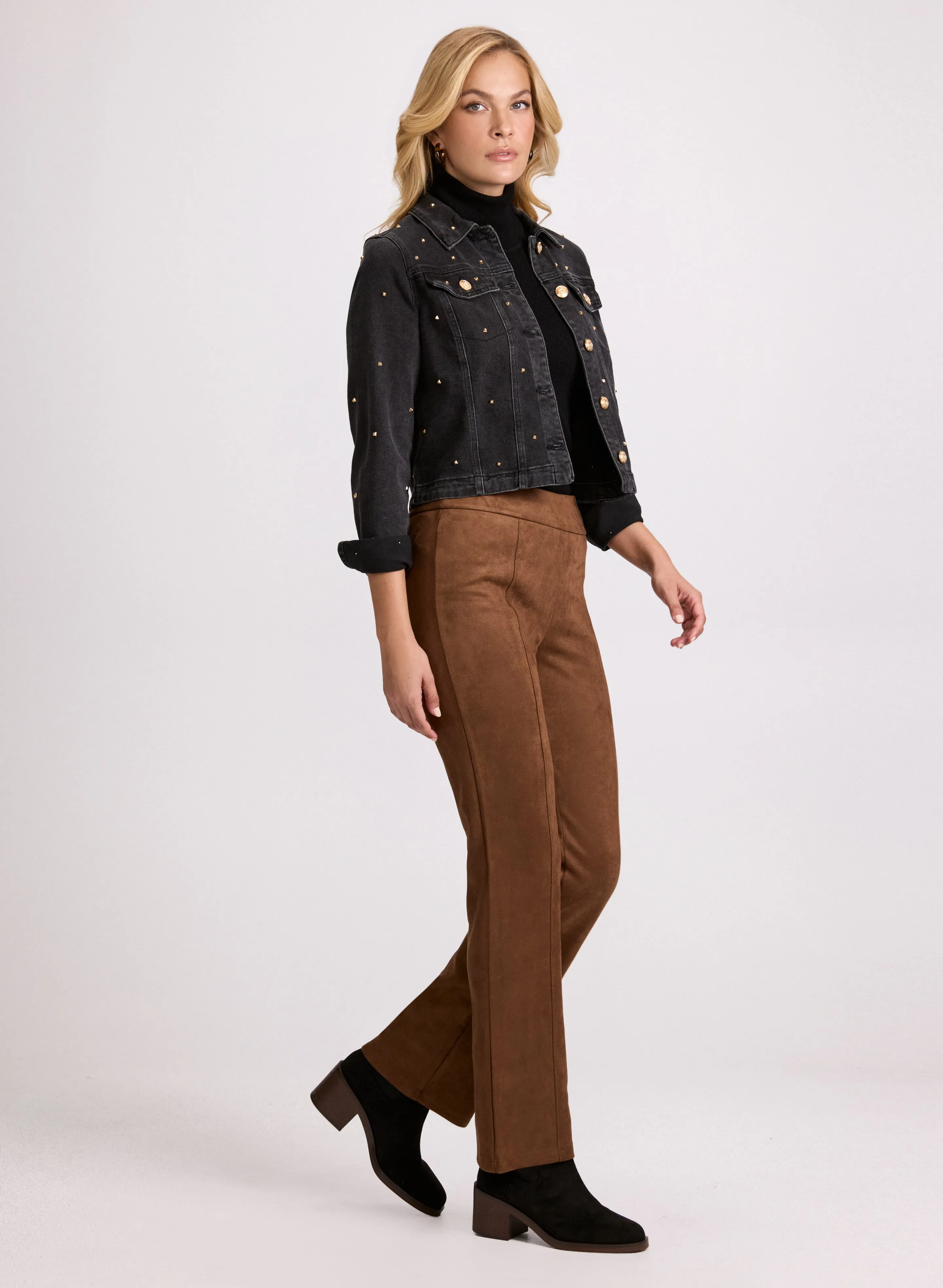 Faux Suede Straight-Leg Pants sold by Laura product image thumbnail 4