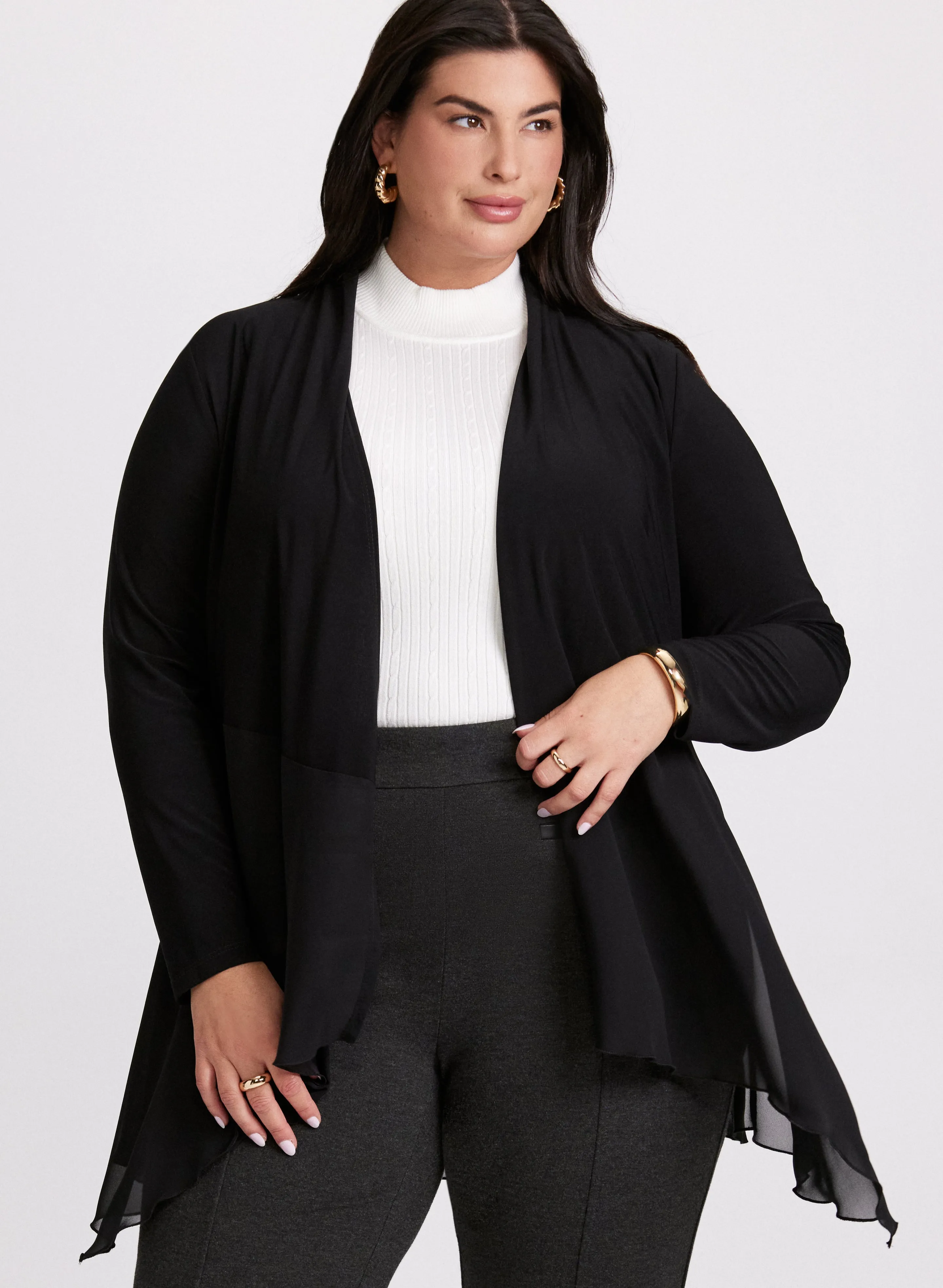 Sheer Open-Front Cover-Up sold by Laura