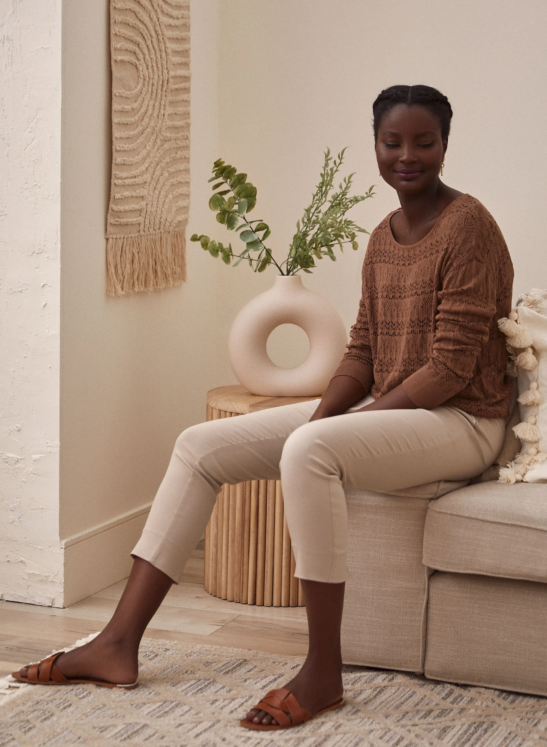 Long Sleeve Pointelle Knit Top sold by Laura product image thumbnail 4