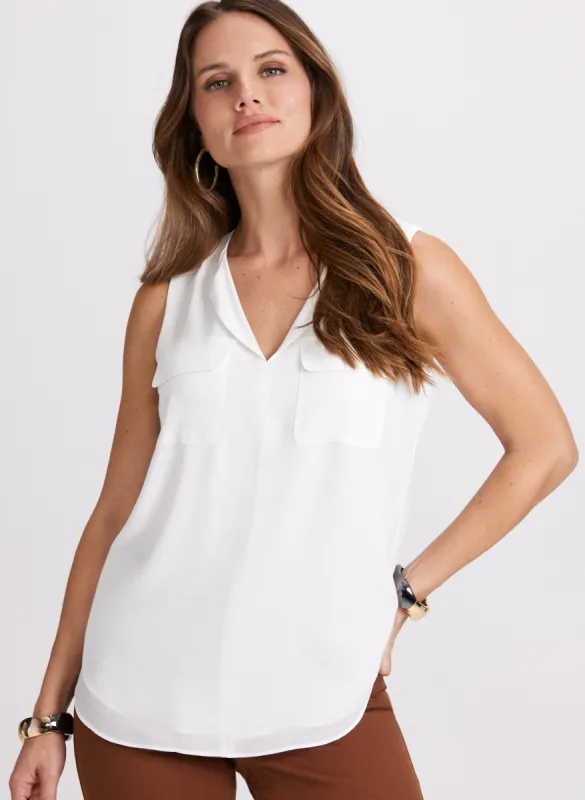 Sleeveless Pocket Blouse sold by Laura