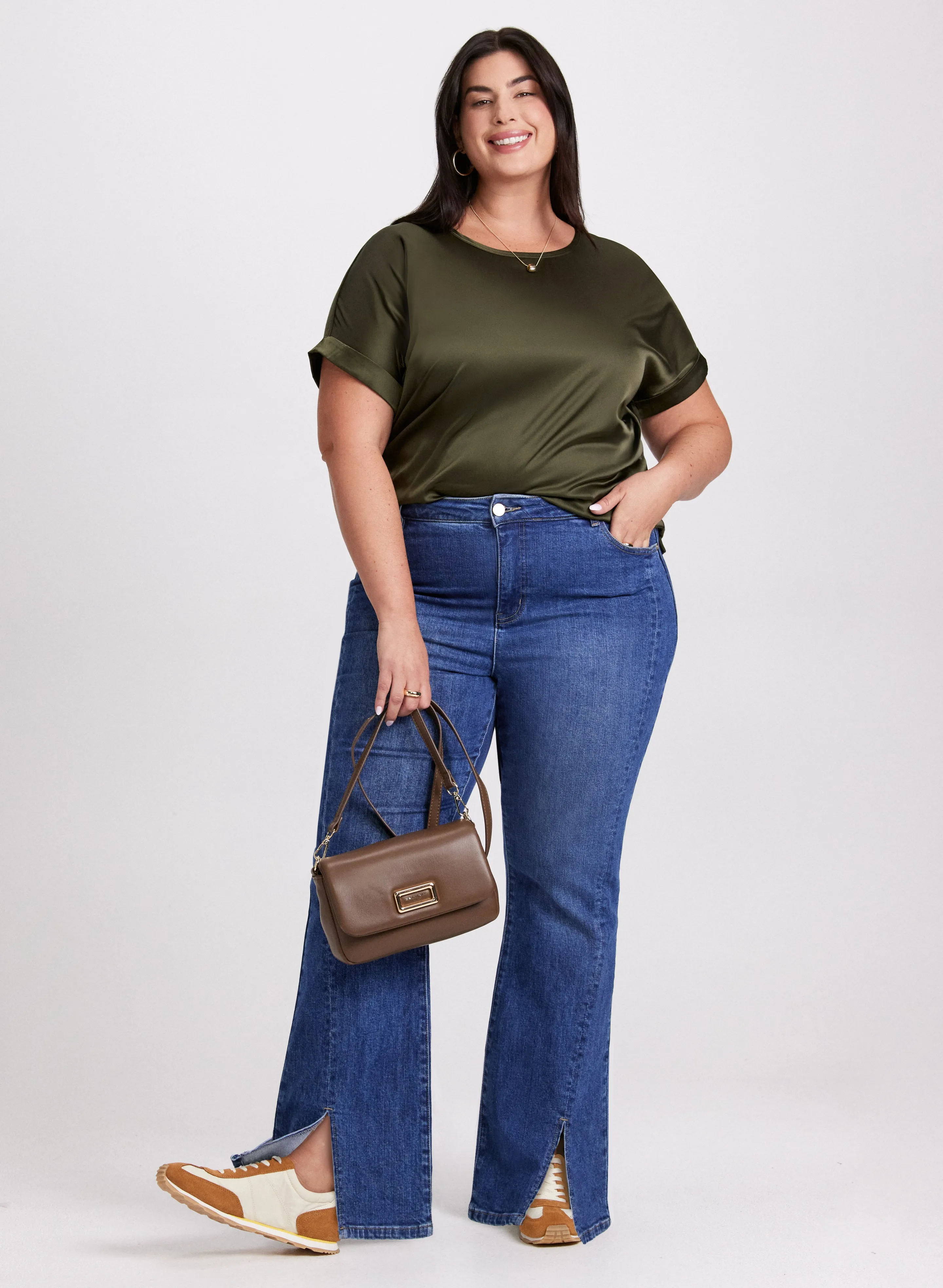 Joseph Ribkoff - Short Sleeve Satin Blouse sold by Laura product image thumbnail 3