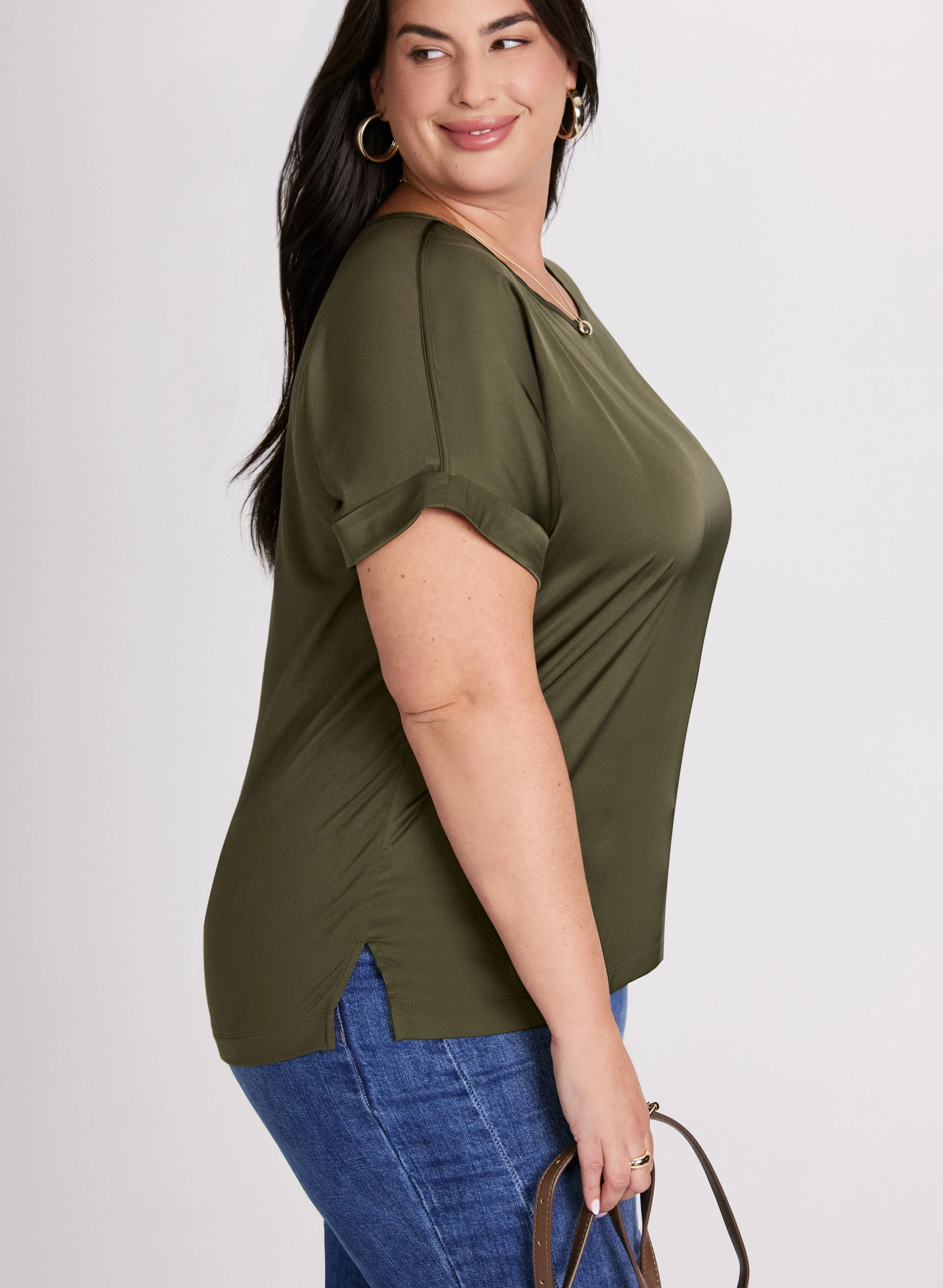 Joseph Ribkoff - Short Sleeve Satin Blouse sold by Laura product image thumbnail 2