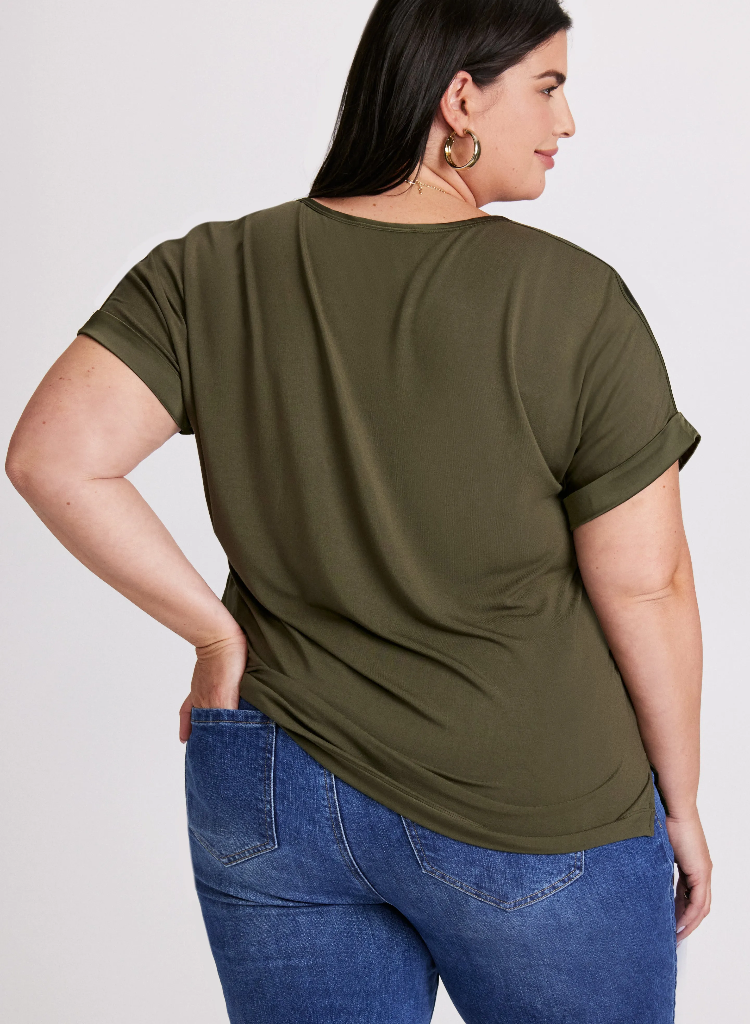 Joseph Ribkoff - Short Sleeve Satin Blouse sold by Laura product image thumbnail 4