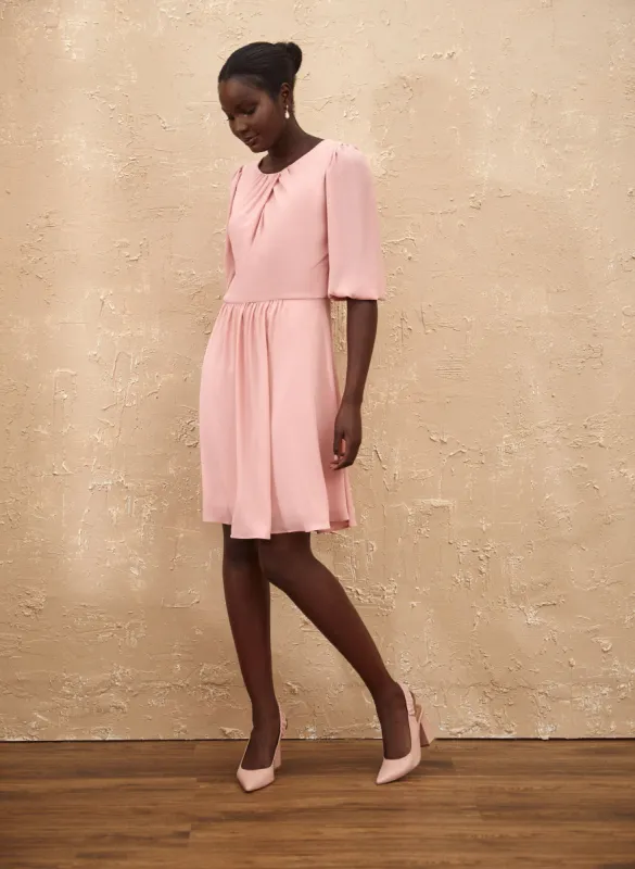 Elbow Sleeve Fit & Flare Dress sold by Laura