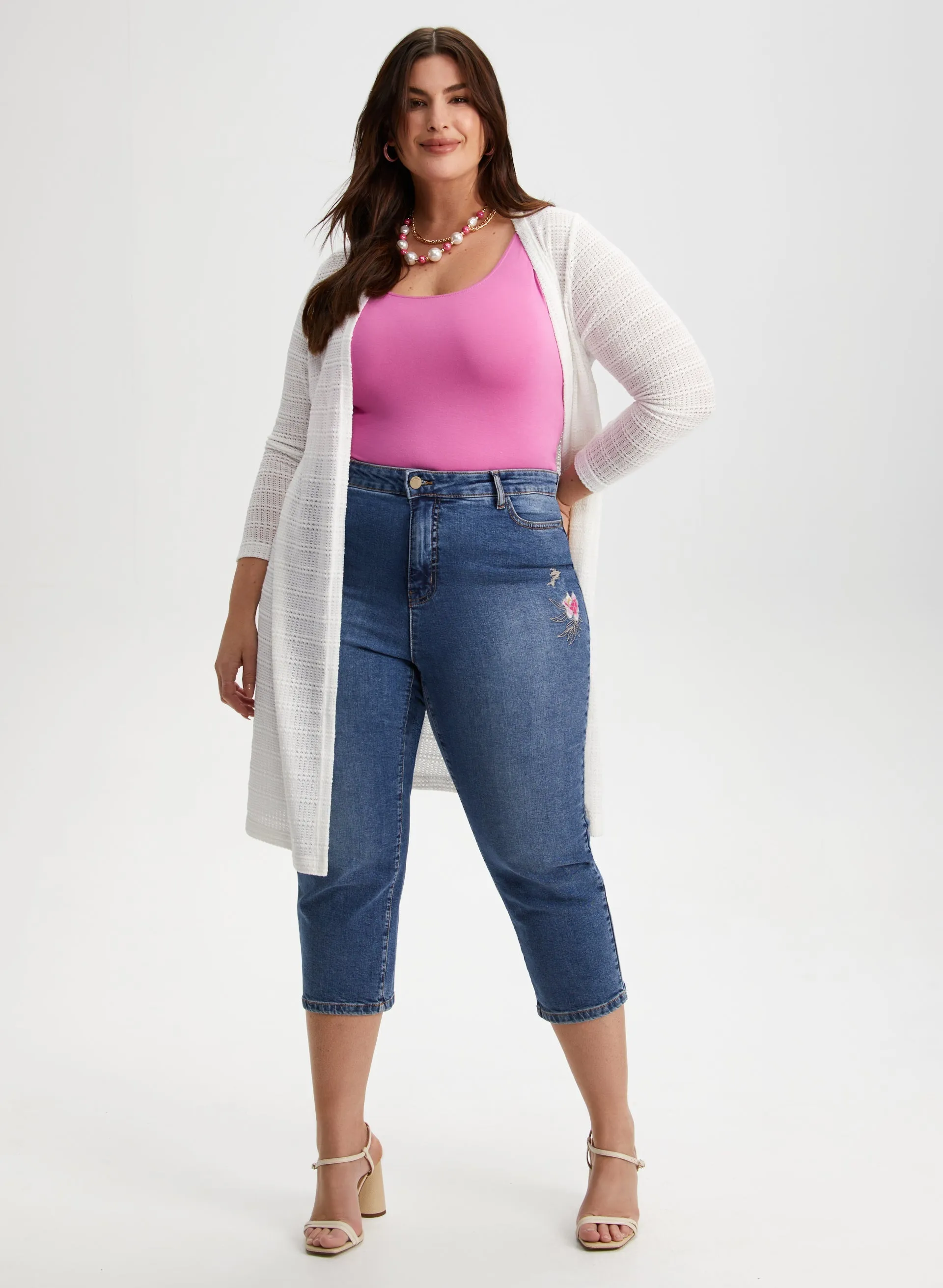 Floral Detail Denim Capris sold by Laura product image thumbnail 3