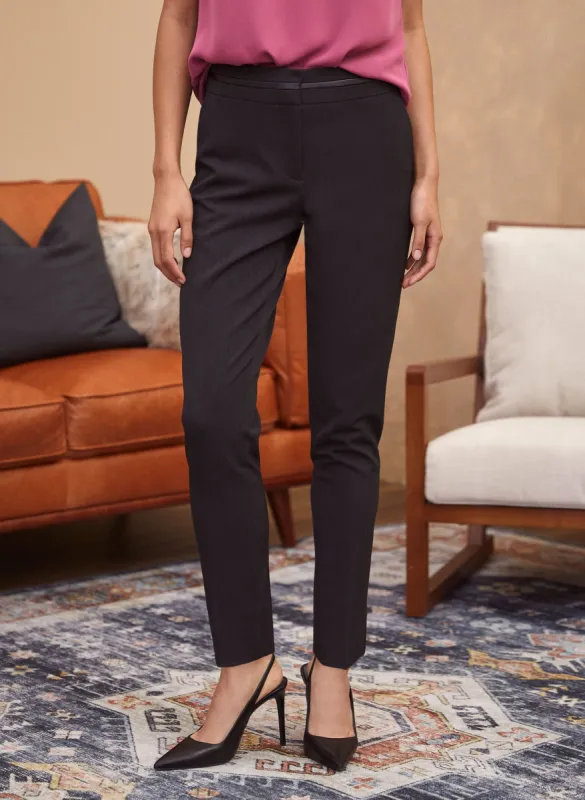 Vegan Leather Detail Pants sold by Laura