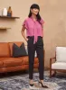 Vegan Leather Detail Pants sold by Laura