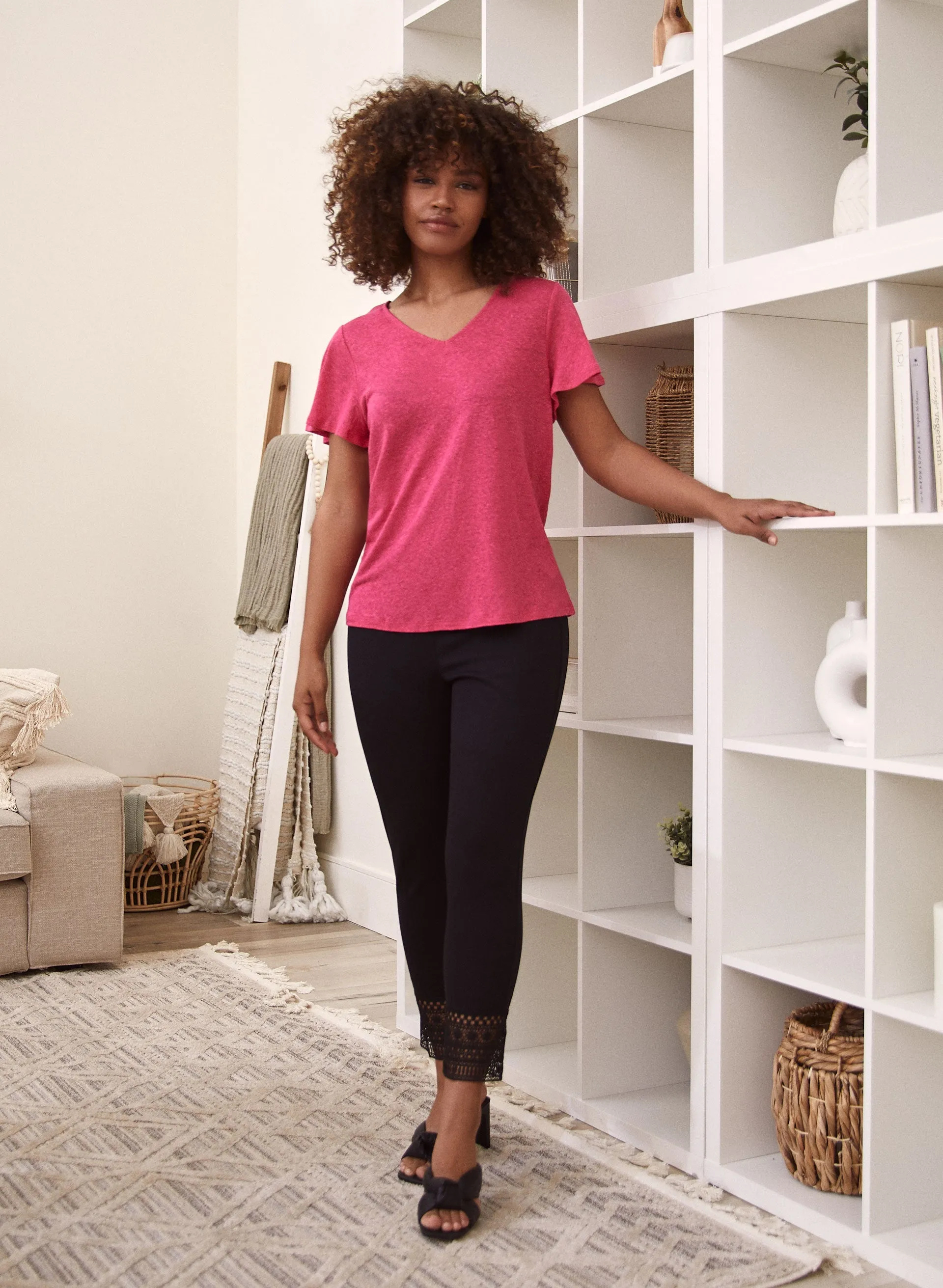 Lace Detail Pull-On Pants sold by Laura product image thumbnail 3