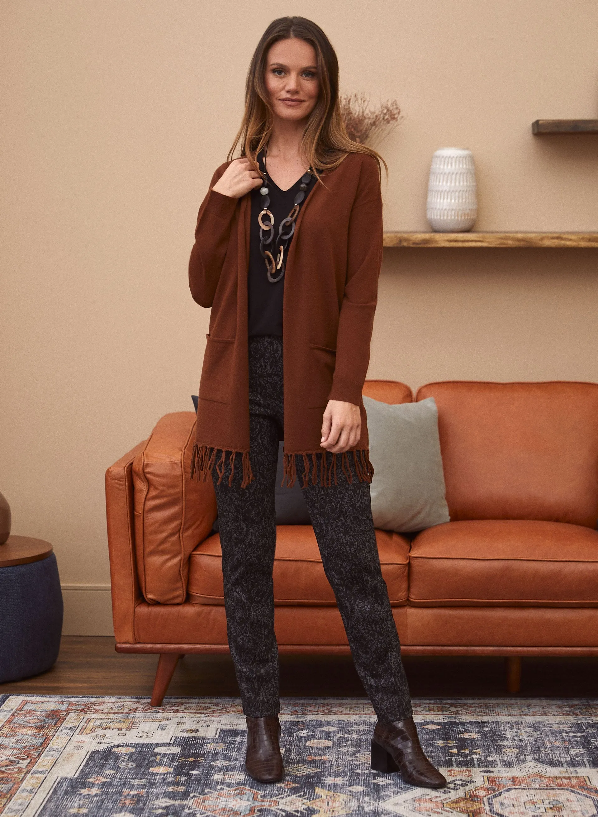 Fringe Detail Cardigan sold by Laura product image thumbnail 3