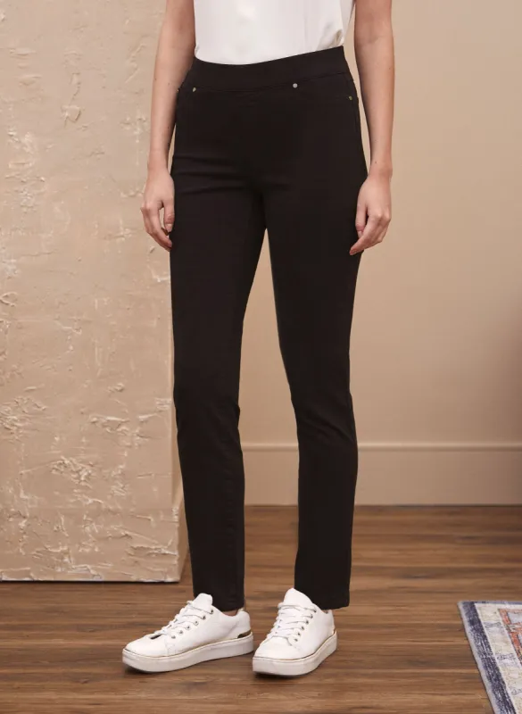 Pull-On Straight Leg Jeans sold by Laura