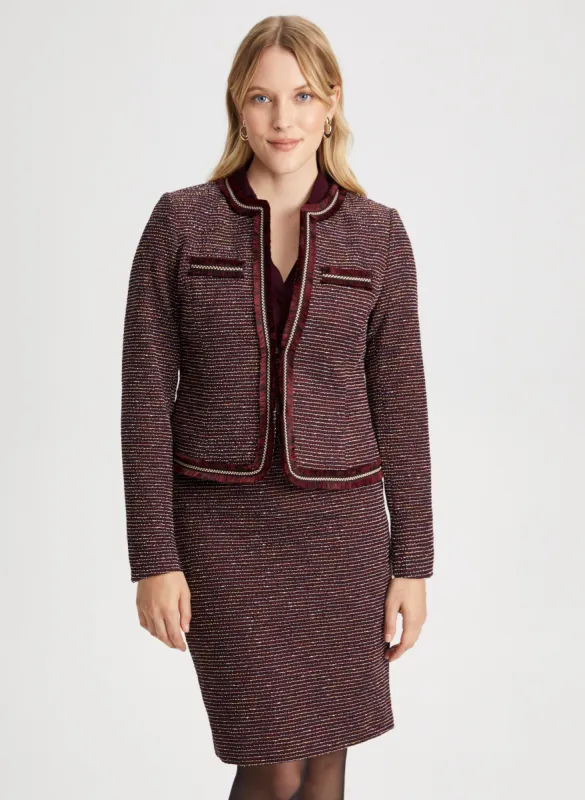 Frayed Trim Bouclé Jacket sold by Laura