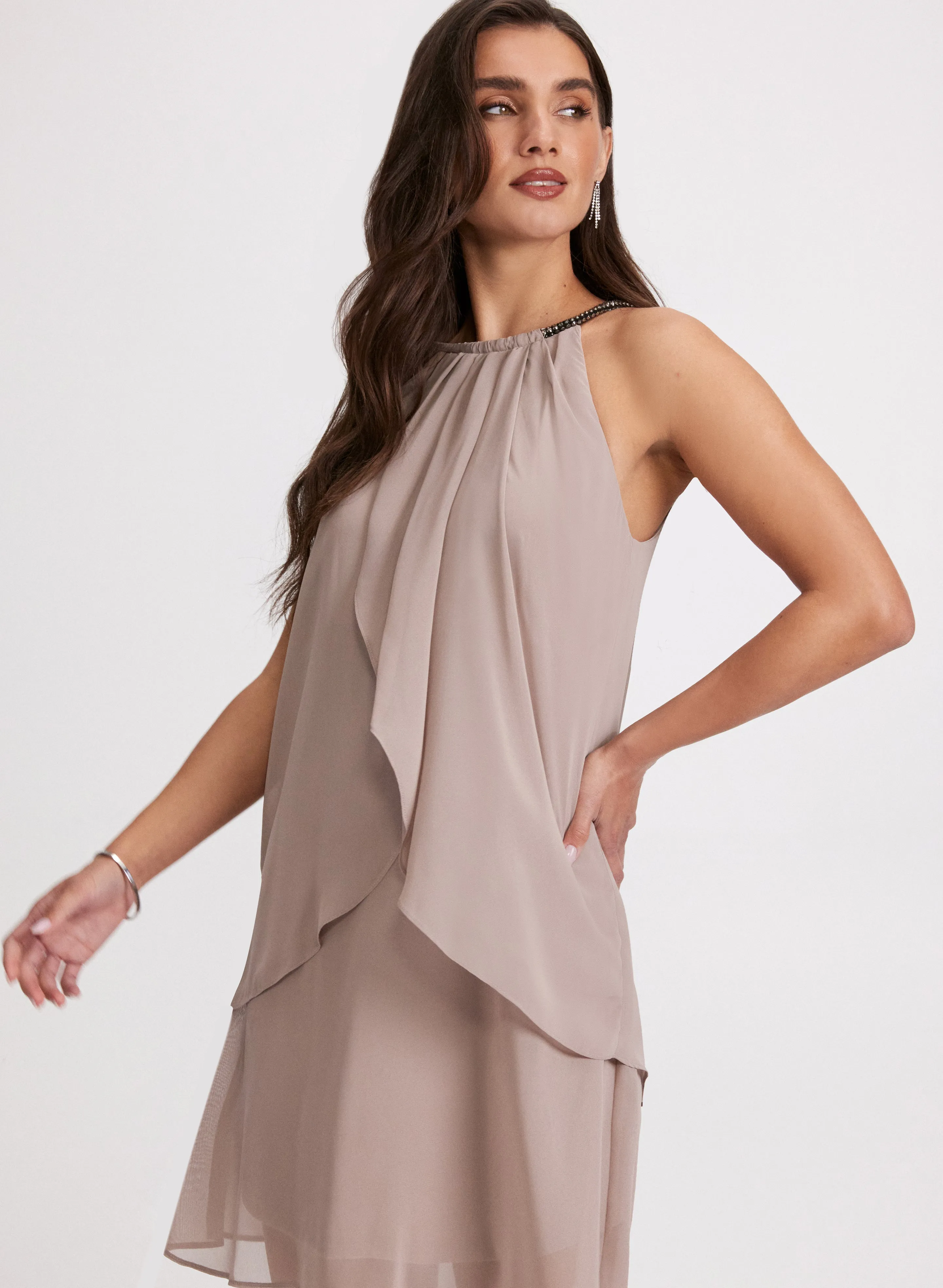 Sleeveless Chiffon Dress sold by Laura